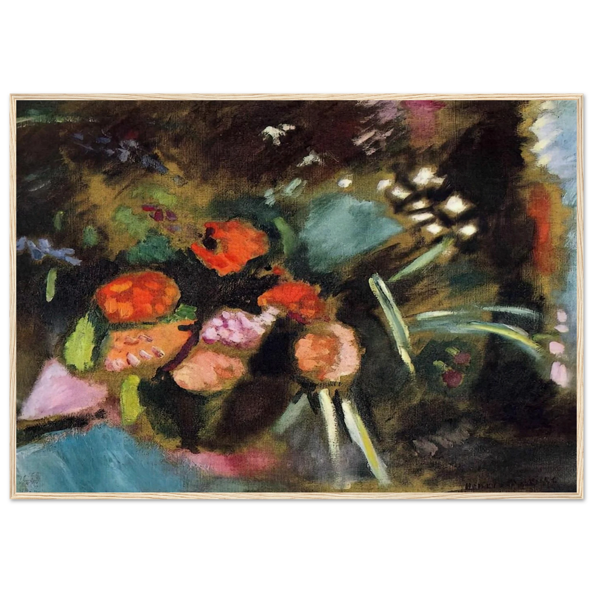 FLOWERS 1906 Framed Poster | Henri Matisse Framed Prints Wall Art | Henri Matisse Print