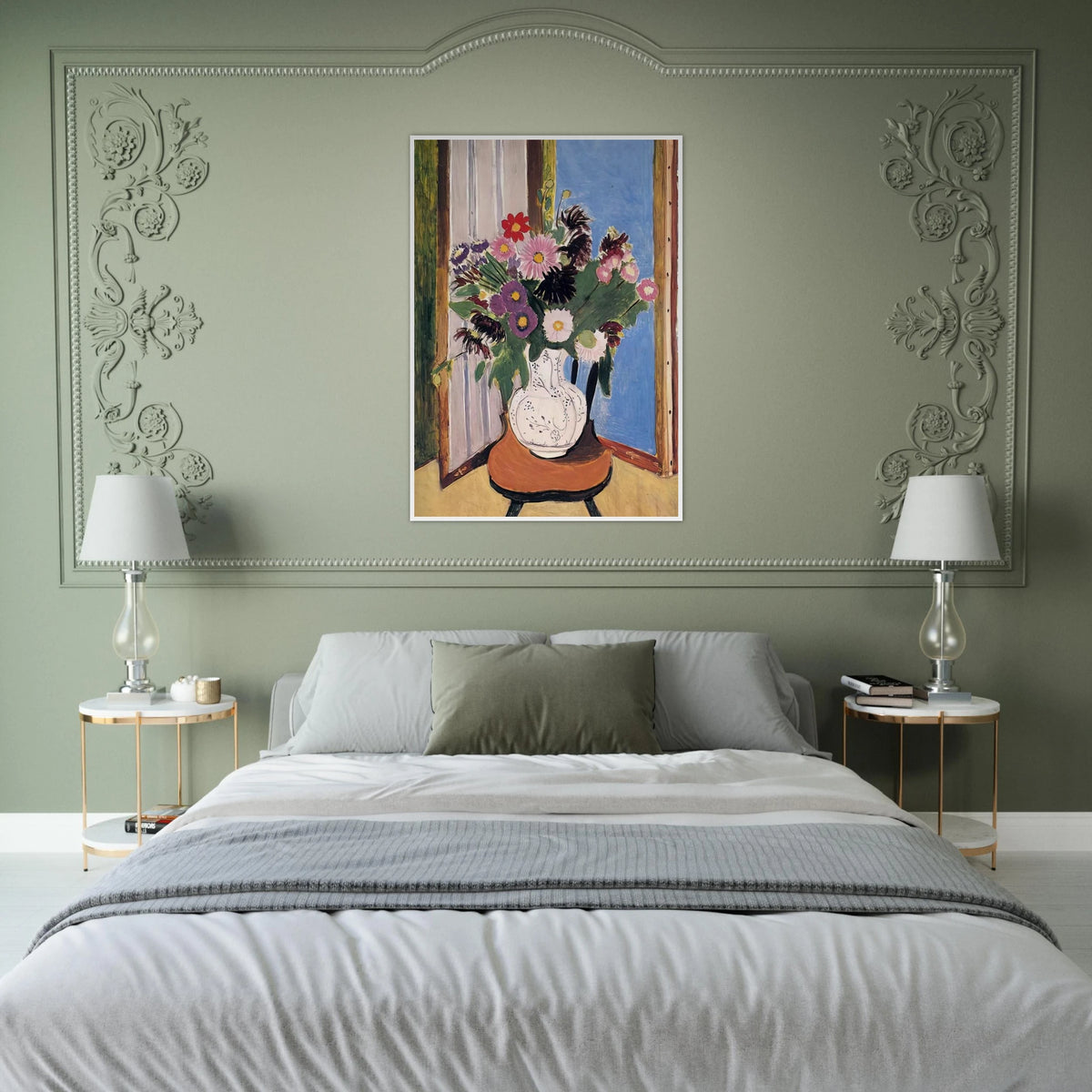 DAISIES 1919 Framed Poster | Henri Matisse Framed Prints Wall Art | Henri Matisse Print