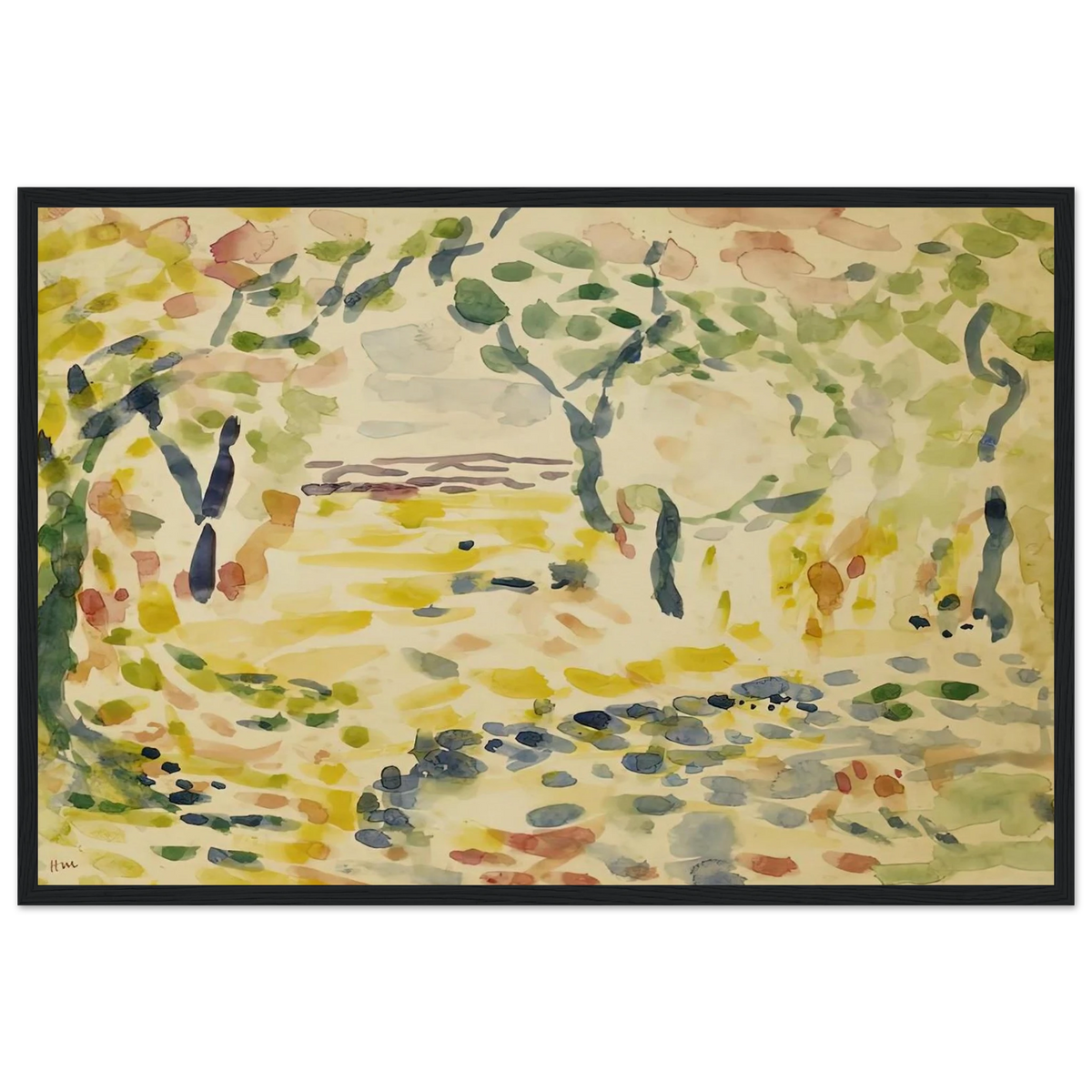 ETUDE POUR LE BONHEUR DE VIVRE 1905 Framed Poster | Henri Matisse Framed Prints Wall Art | Henri Matisse Print