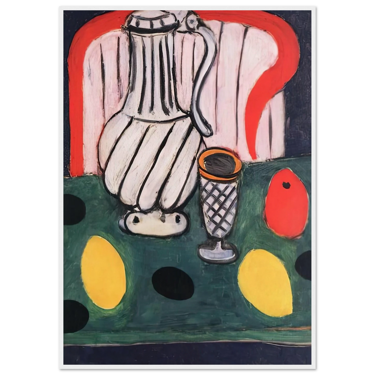 TIN PITCHER LEMON AND ARMCHAIR 1939 Framed Poster | Henri Matisse Framed Prints Wall Art | Henri Matisse Print