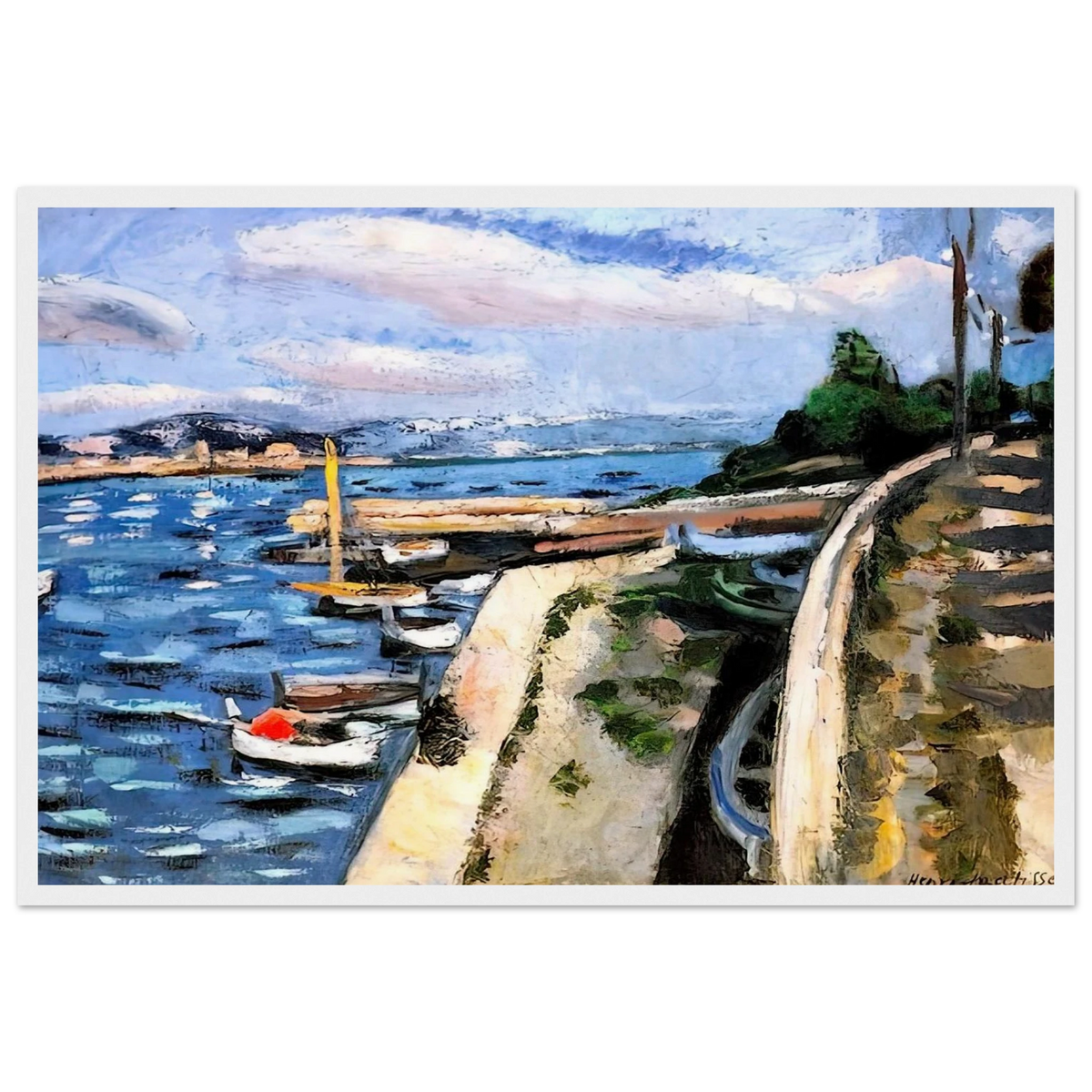 VIEW OF ANTIBES 1925 Framed Poster | Henri Matisse Framed Prints Wall Art | Henri Matisse Print