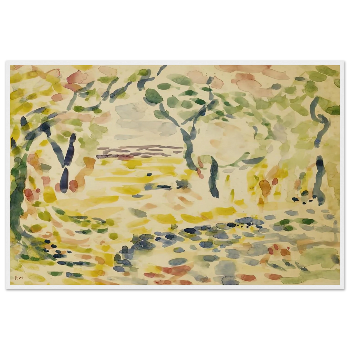 ETUDE POUR LE BONHEUR DE VIVRE 1905 Framed Poster | Henri Matisse Framed Prints Wall Art | Henri Matisse Print