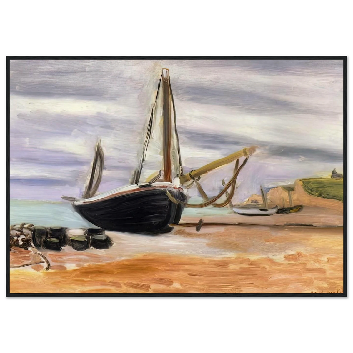 BOATS AT ETRETAT 1920 Framed Poster | Henri Matisse Framed Prints Wall Art | Henri Matisse Print