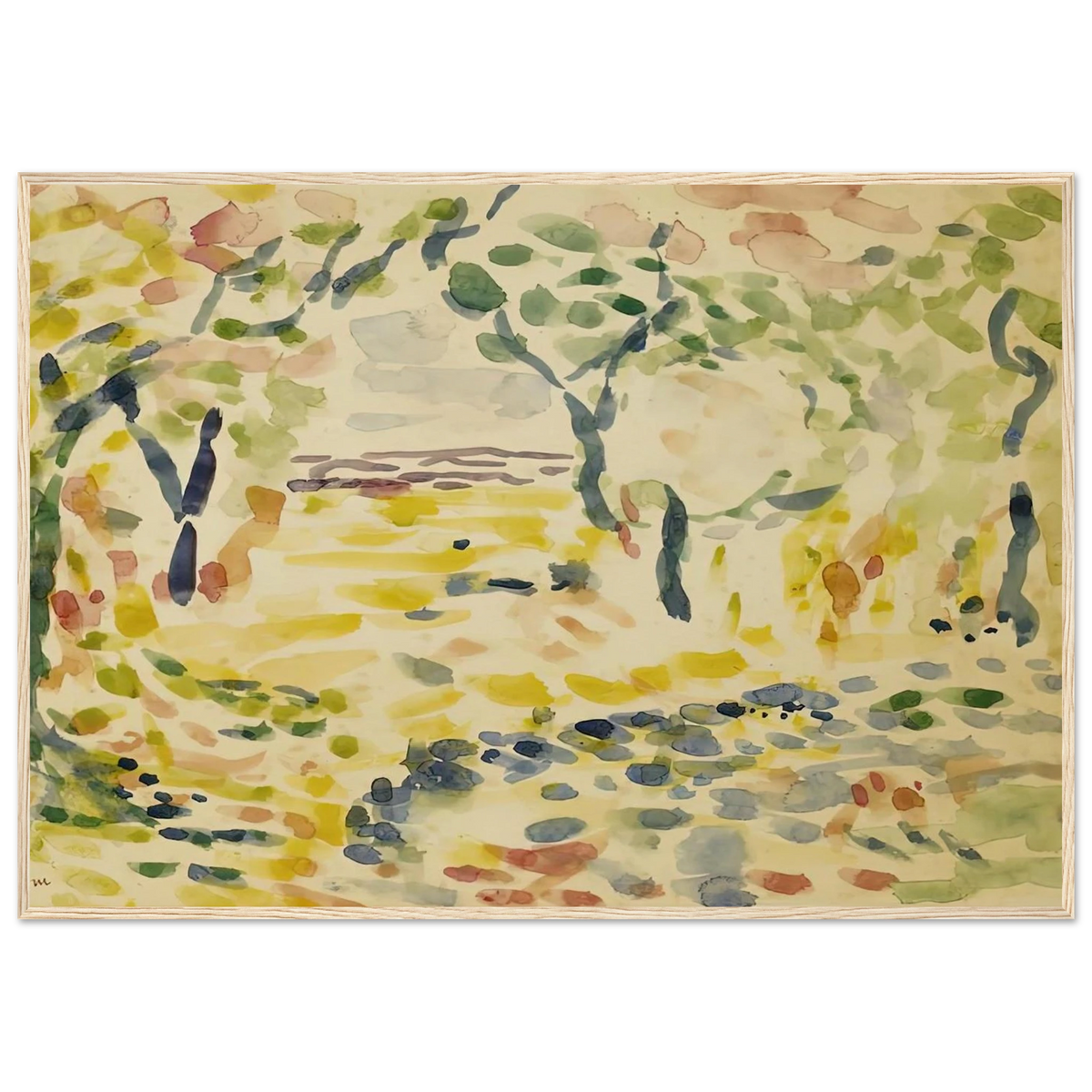 ETUDE POUR LE BONHEUR DE VIVRE 1905 Framed Poster | Henri Matisse Framed Prints Wall Art | Henri Matisse Print