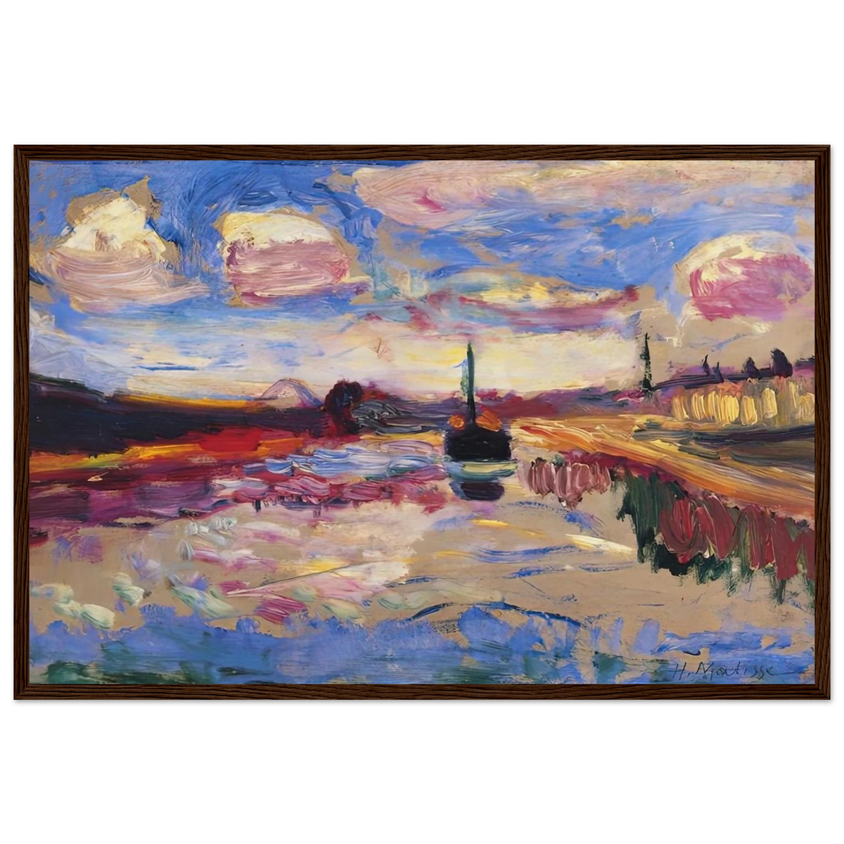 CANAL DU MIDI 1899 Framed Poster | Henri Matisse Framed Prints Wall Art | Henri Matisse Print