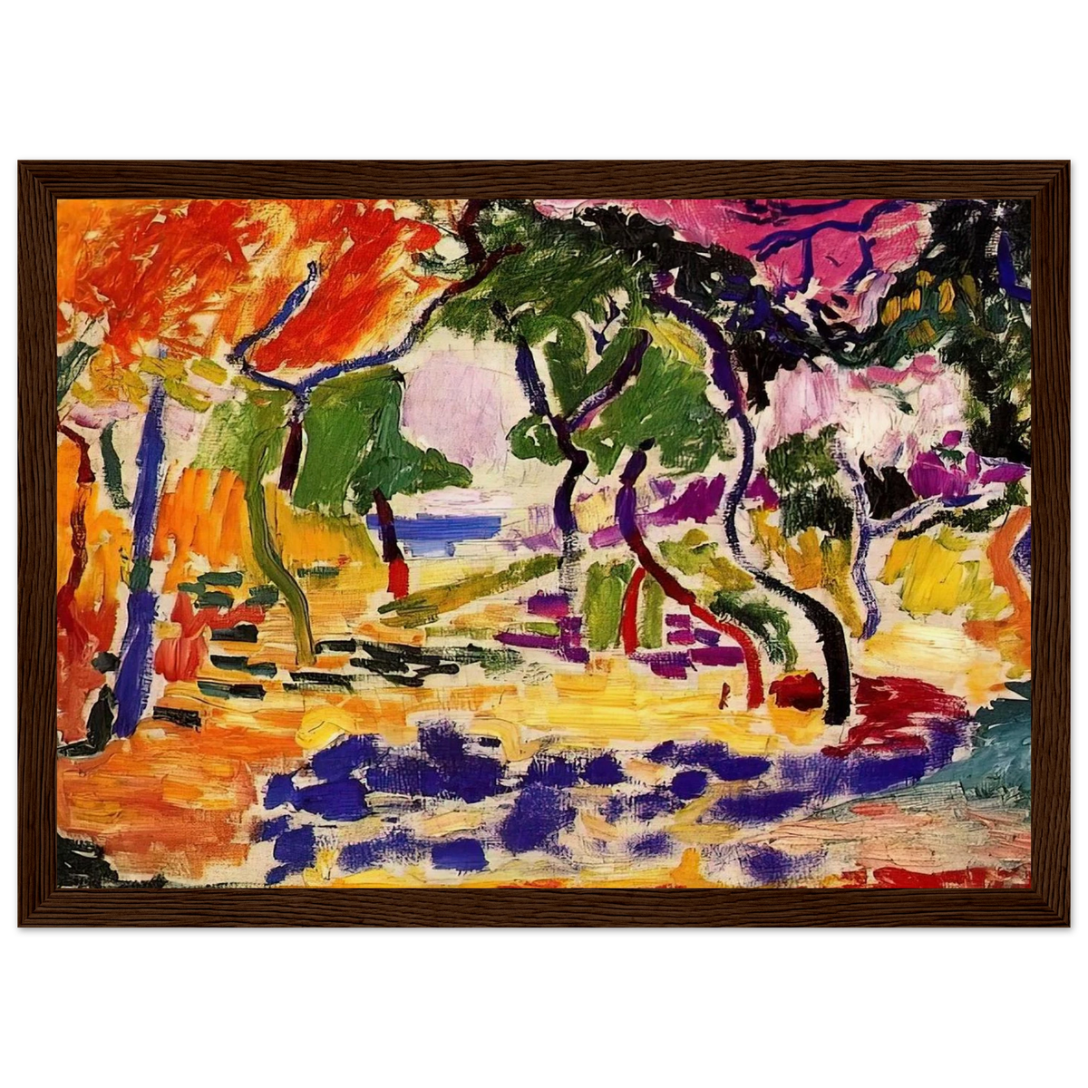 COUNTRYSIDE AT COLLIOURE 1905 Framed Poster | Henri Matisse Framed Prints Wall Art | Henri Matisse Print