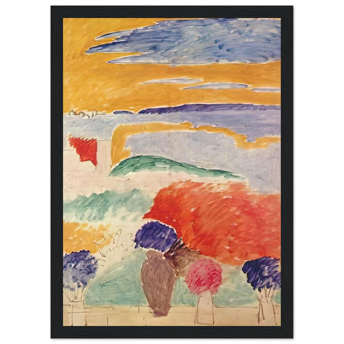 OPEN WINDOW AT TANGIER 1913 Framed Poster | Henri Matisse Framed Prints Wall Art | Henri Matisse Print