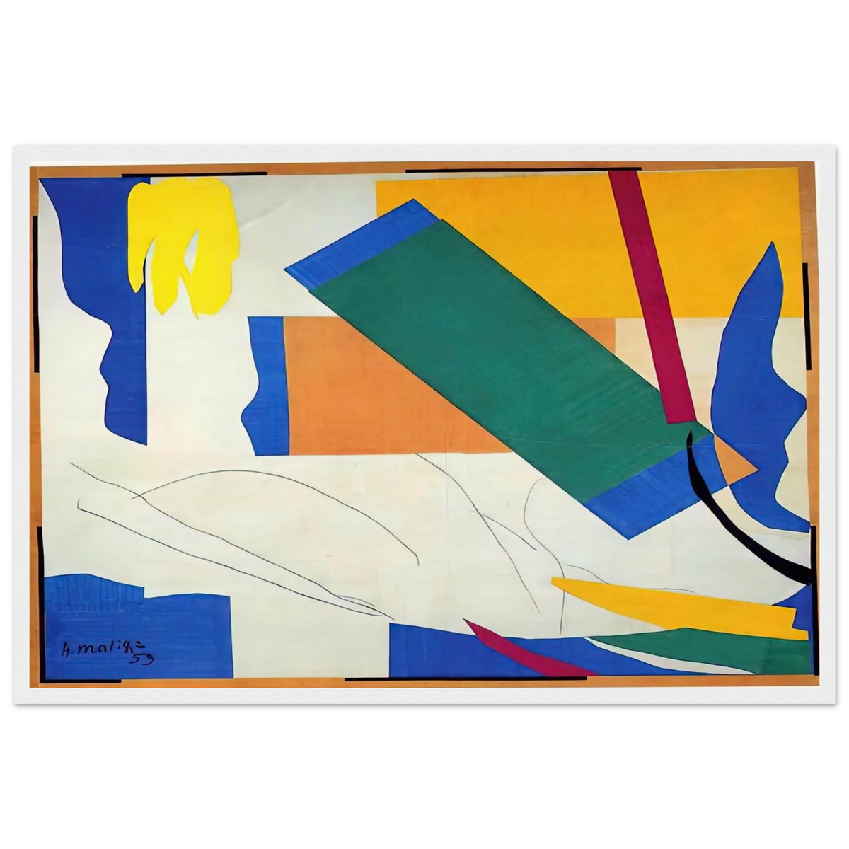 MEMORY OF OCEANIA Framed Poster | Henri Matisse Framed Prints Wall Art | Henri Matisse Print
