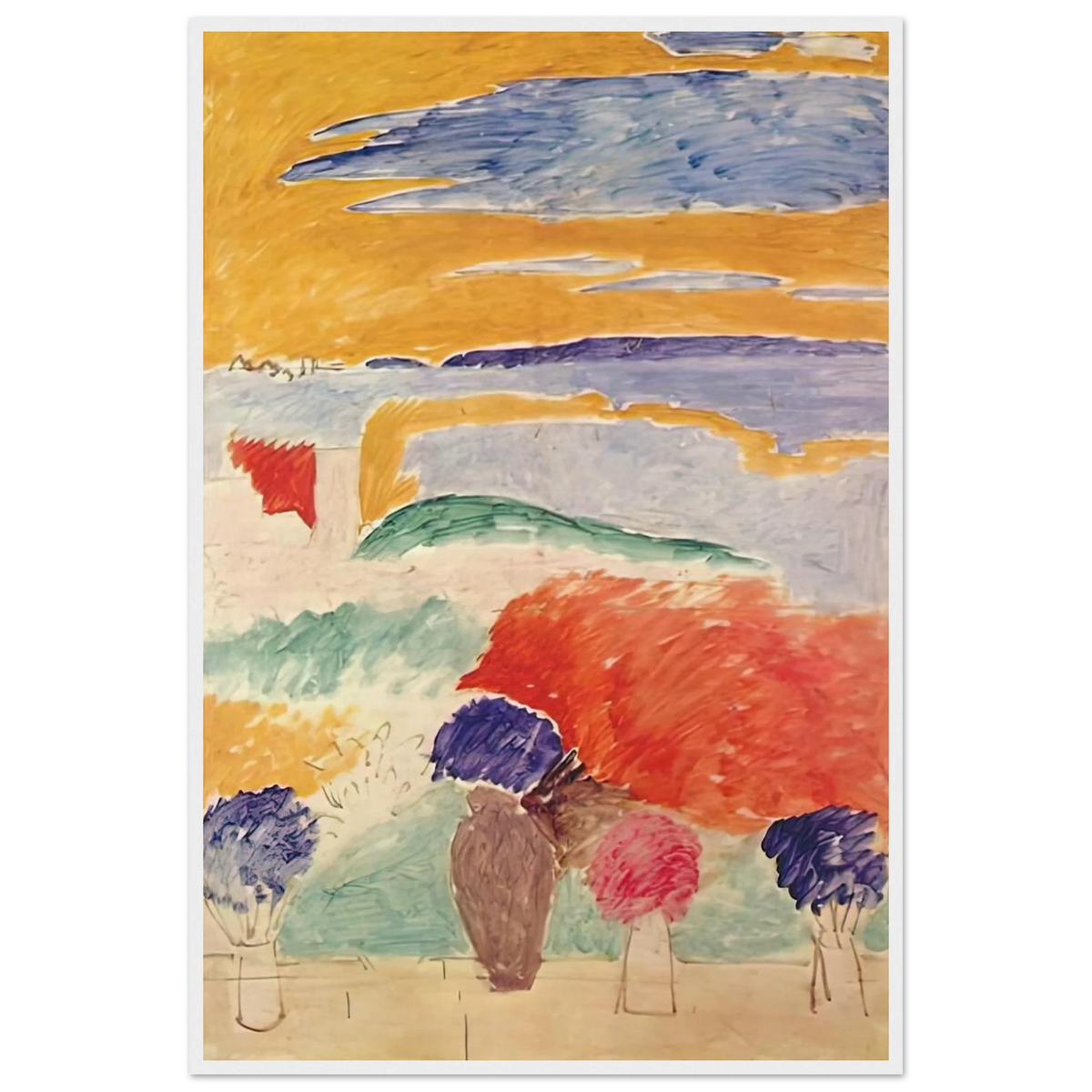 OPEN WINDOW AT TANGIER 1913 Framed Poster | Henri Matisse Framed Prints Wall Art | Henri Matisse Print