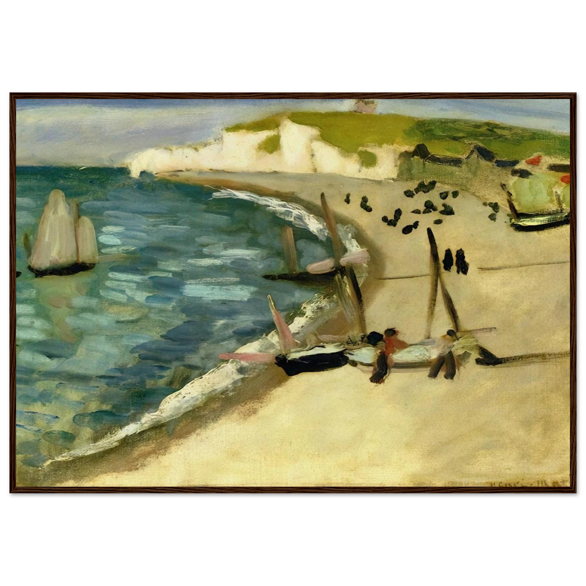 AHT AMONT CLIFFS AT ETRETAT 1920 Framed Poster | Henri Matisse Framed Prints Wall Art | Henri Matisse Print