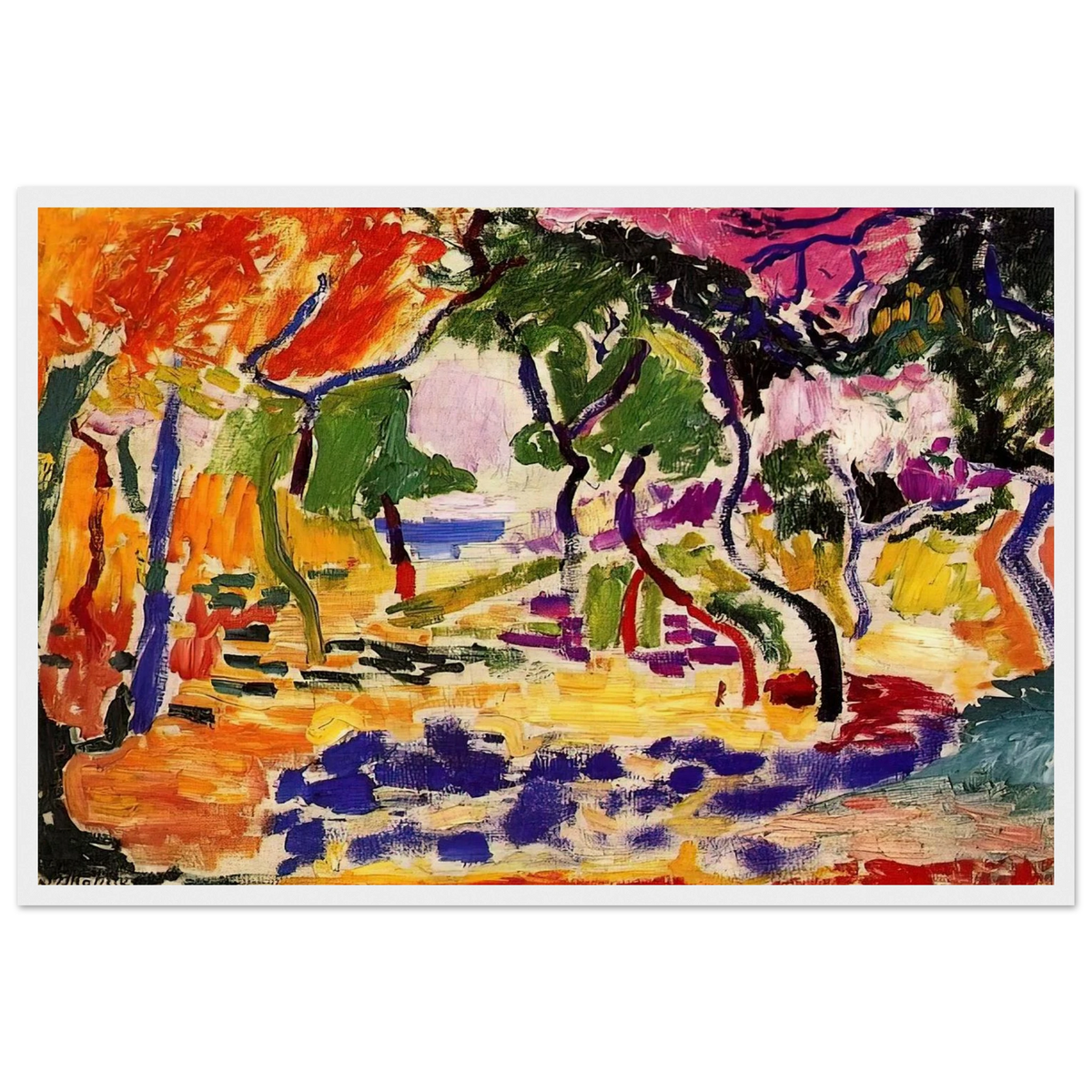 COUNTRYSIDE AT COLLIOURE 1905 Framed Poster | Henri Matisse Framed Prints Wall Art | Henri Matisse Print