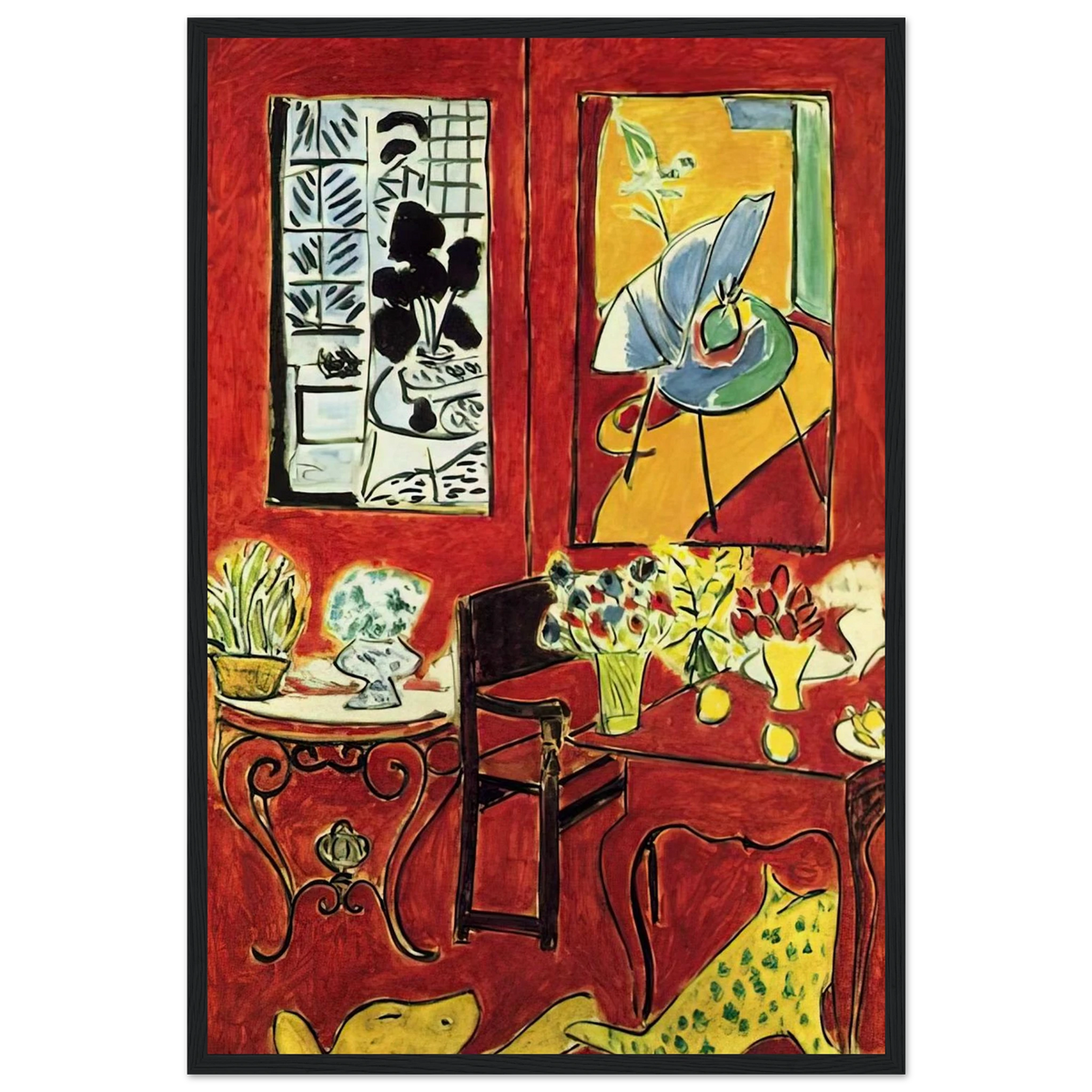 LARGE RED INTERIOR 1948 Framed Poster | Henri Matisse Framed Prints Wall Art | Henri Matisse Print