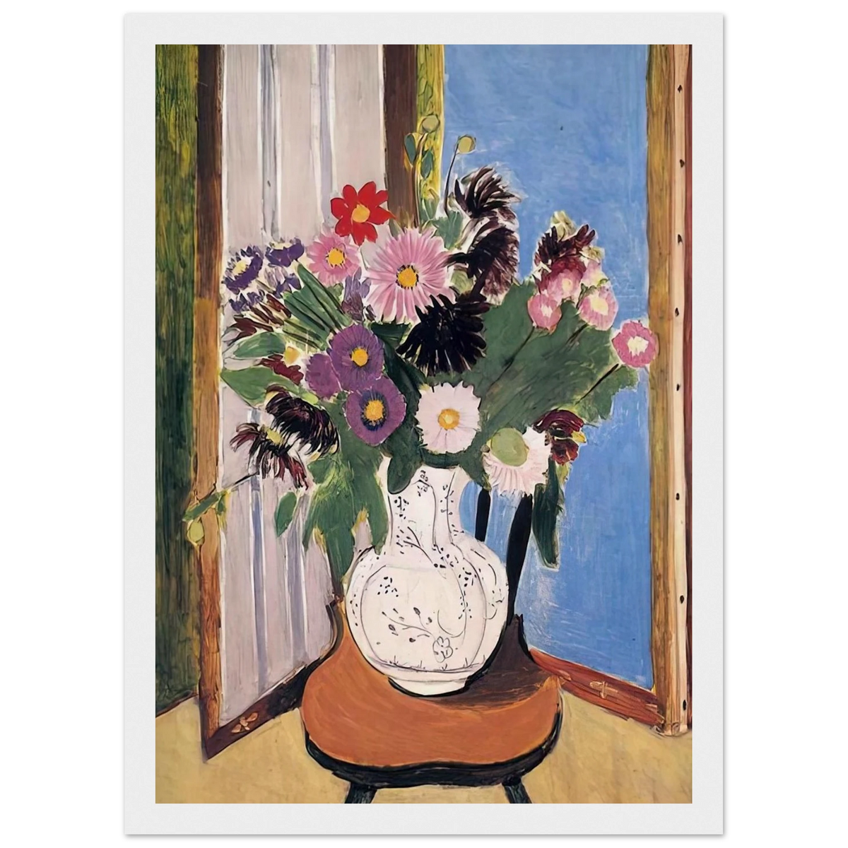 DAISIES 1919 Framed Poster | Henri Matisse Framed Prints Wall Art | Henri Matisse Print
