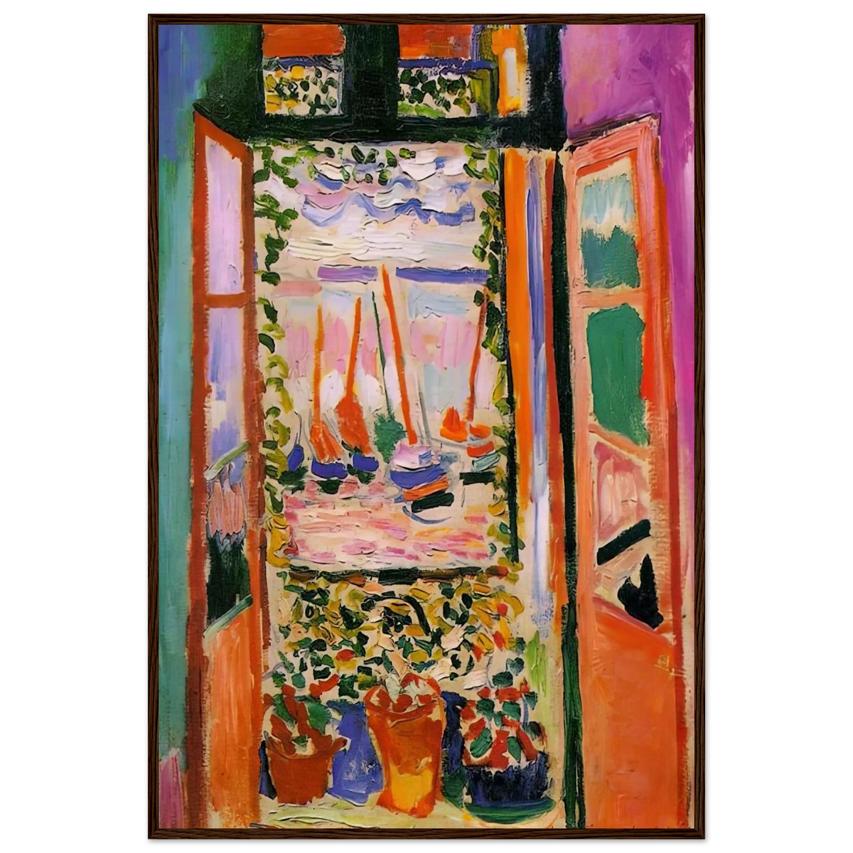 OPEN WINDOW COLLIOURE 1905 Framed Poster | Henri Matisse Framed Prints Wall Art | Henri Matisse Print
