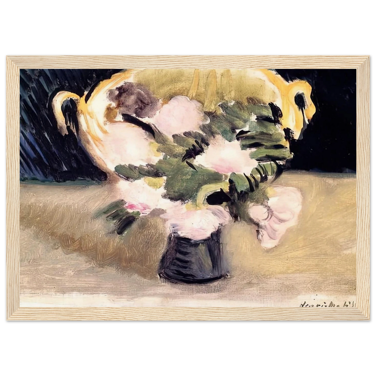 FLOWERS 1919 Framed Poster | Henri Matisse Framed Prints Wall Art | Henri Matisse Print