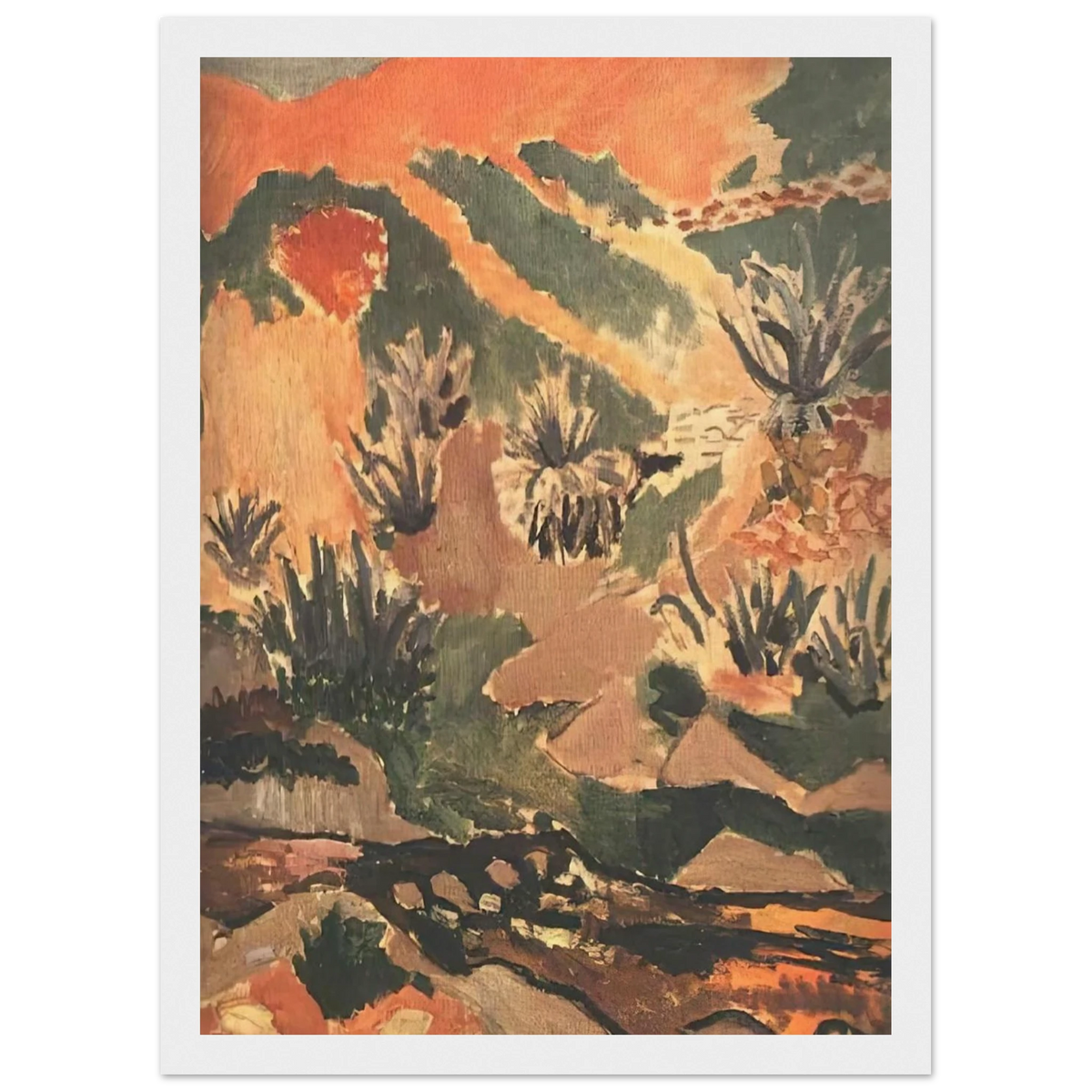 LANDSCAPE WITH BROOK BROOK WITH ALOES 1907 Framed Poster | Henri Matisse Framed Prints Wall Art | Henri Matisse Print