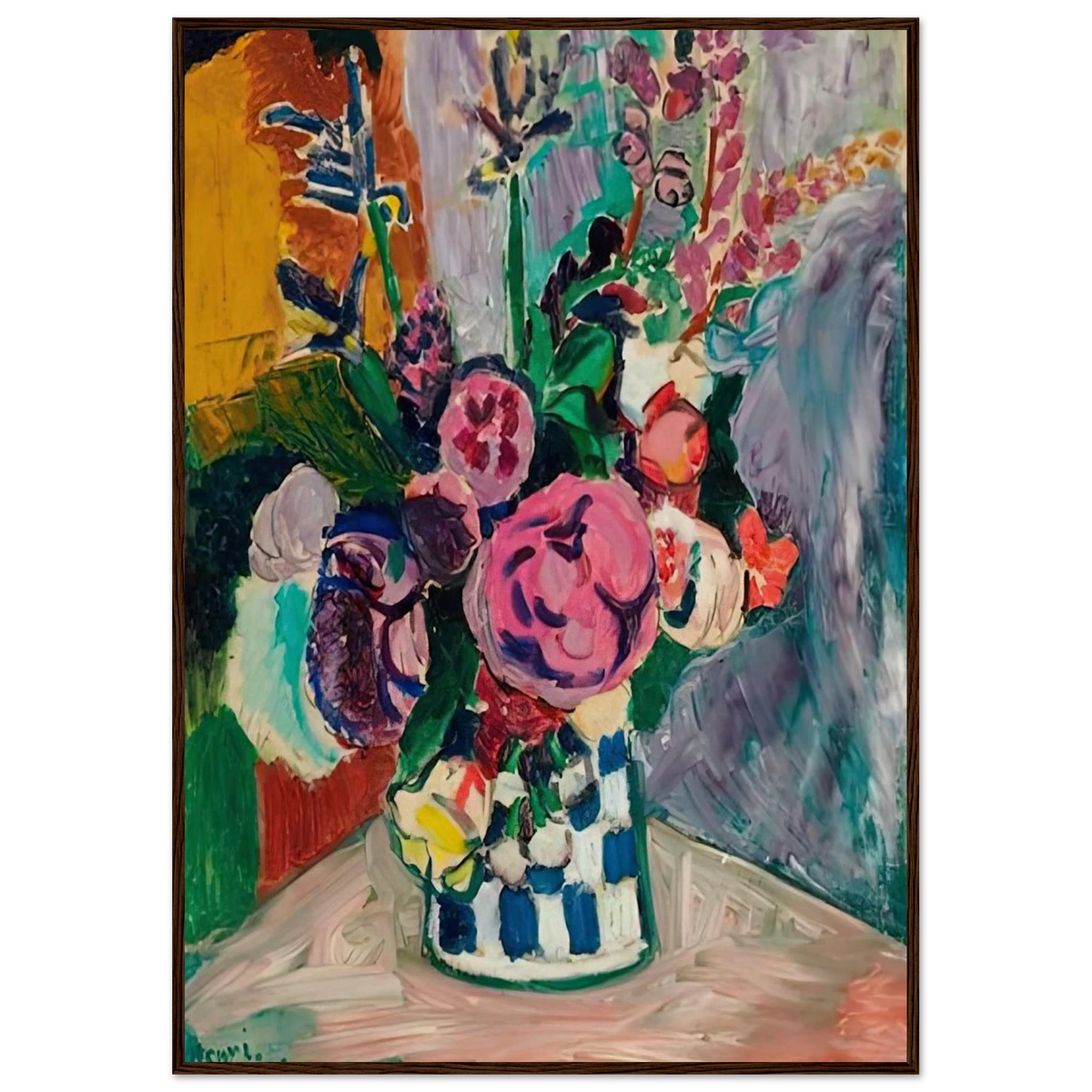 LES PIVOINES 1907 Framed Poster | Henri Matisse Framed Prints Wall Art | Henri Matisse Print
