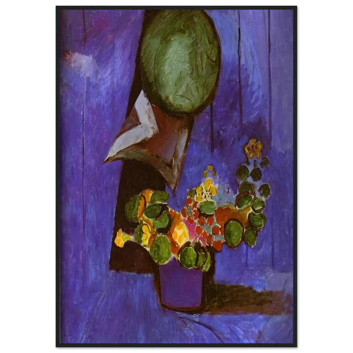 FLOWERS AND CERAMIC PLATE Framed Poster | Henri Matisse Framed Prints Wall Art | Henri Matisse Print