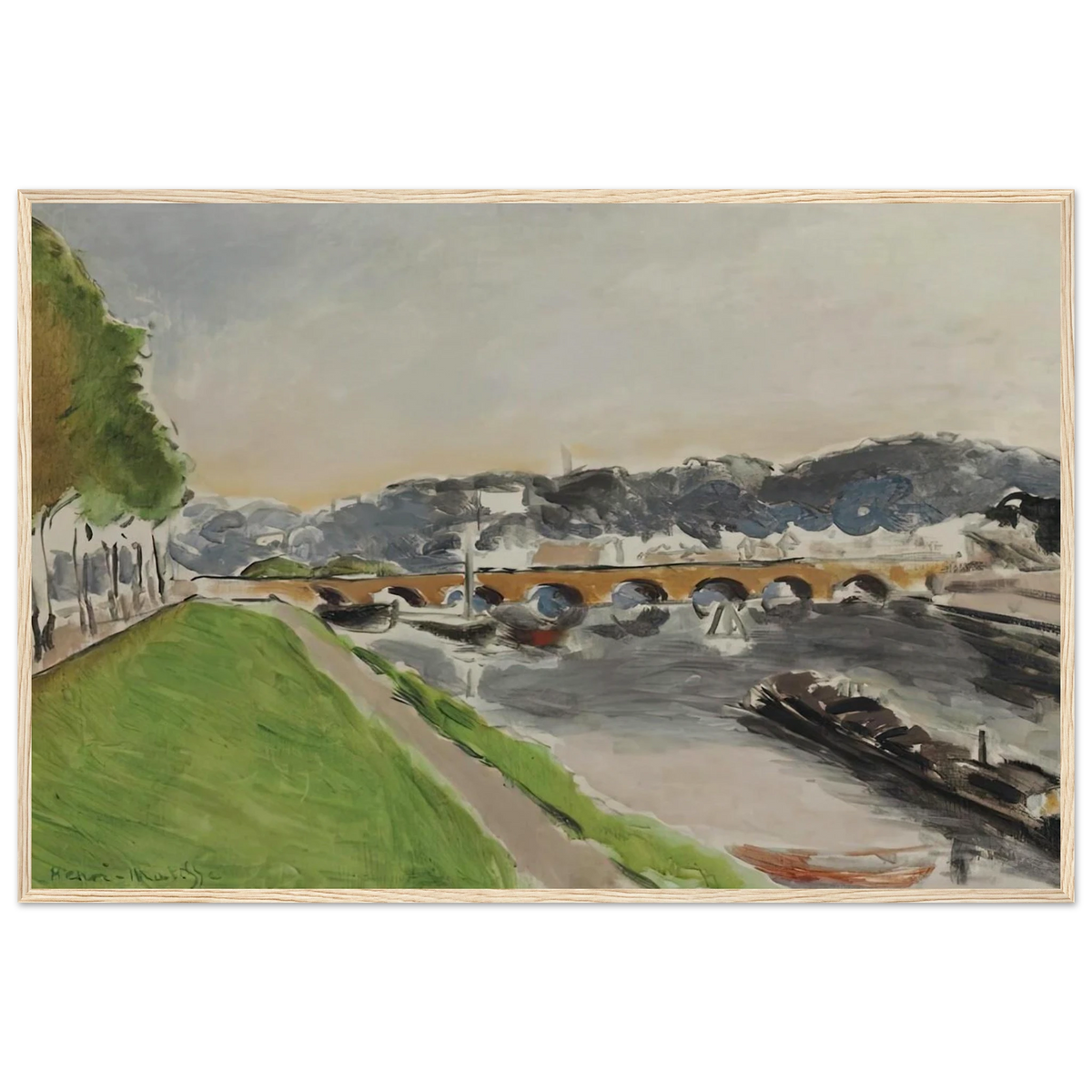 LE PONT DE SEVRES AU CHALAND 1917 Framed Poster | Henri Matisse Framed Prints Wall Art | Henri Matisse Print