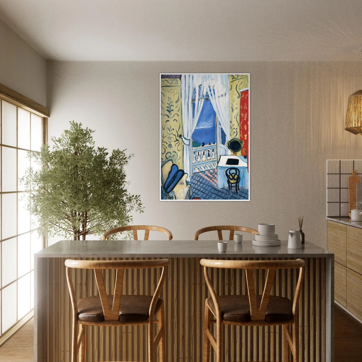 INTERIOR WITH A VIOLIN CASE 1919 Framed Poster | Henri Matisse Framed Prints Wall Art | Henri Matisse Print