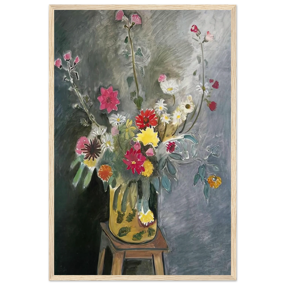 BOUQUET OF MIXED FLOWERS 1917 Framed Poster | Henri Matisse Framed Prints Wall Art | Henri Matisse Print