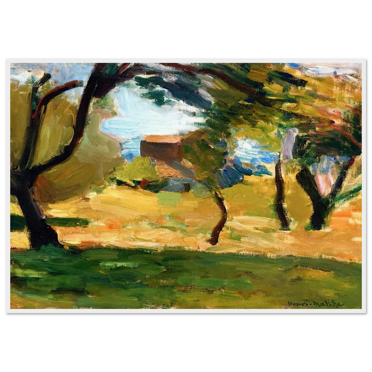 CORSICAN LANDSCAPE 1898 1 Framed Poster | Henri Matisse Framed Prints Wall Art | Henri Matisse Print