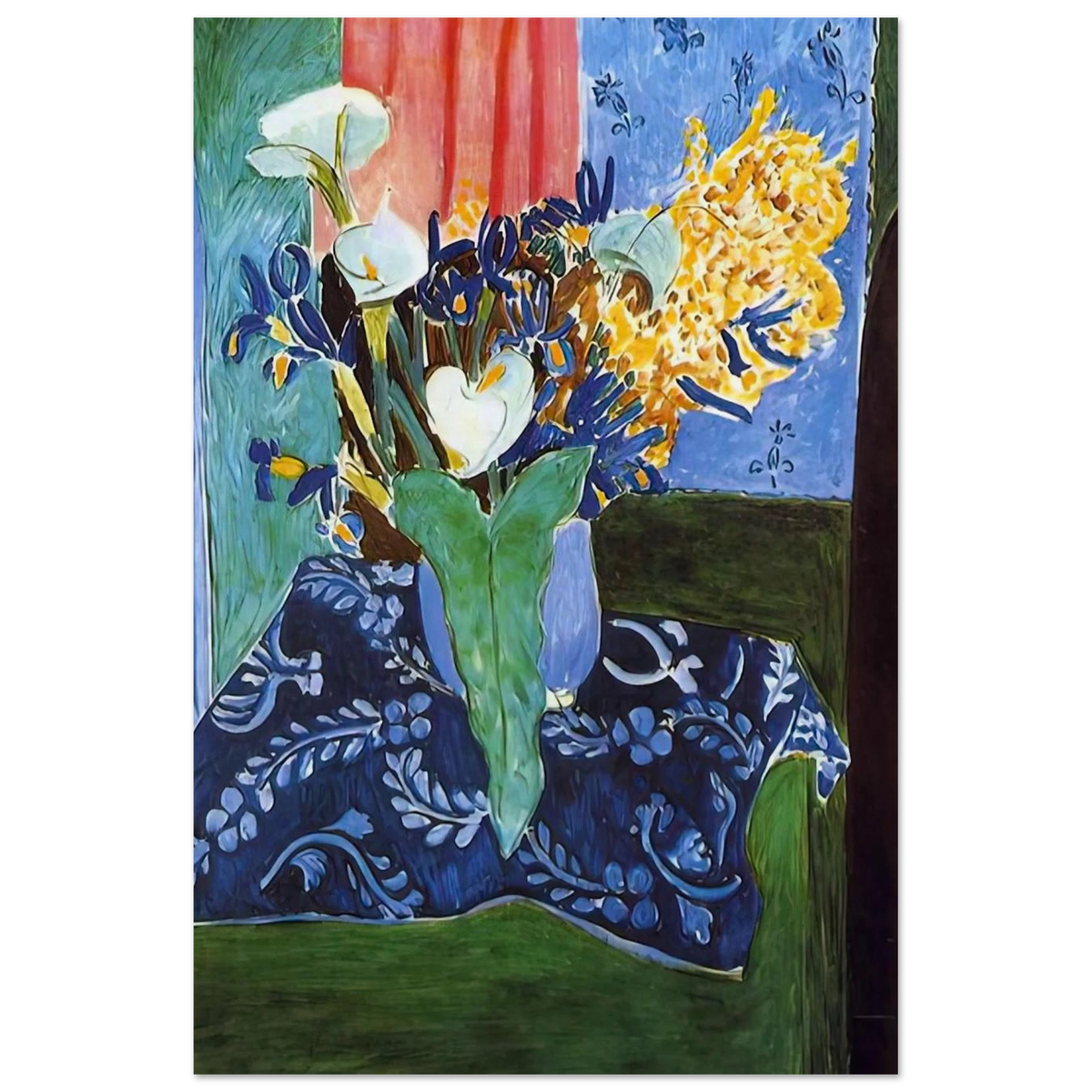 CALLA LILIES IRISES AND MIMOSAS 1913 Poster | Henri Matisse Poster | Henri Matisse Print