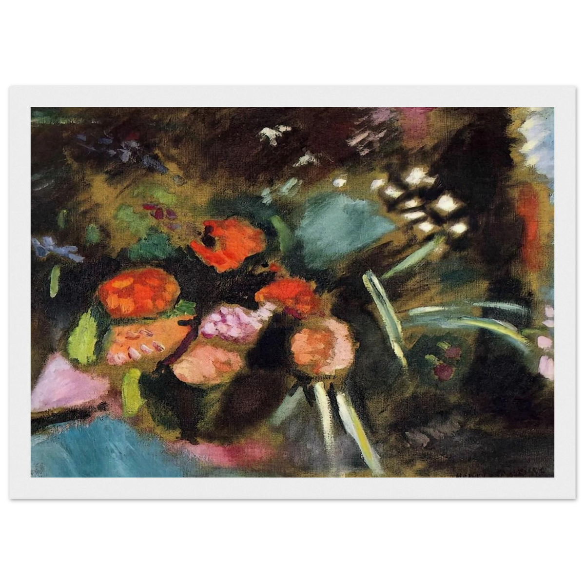 FLOWERS 1906 Framed Poster | Henri Matisse Framed Prints Wall Art | Henri Matisse Print