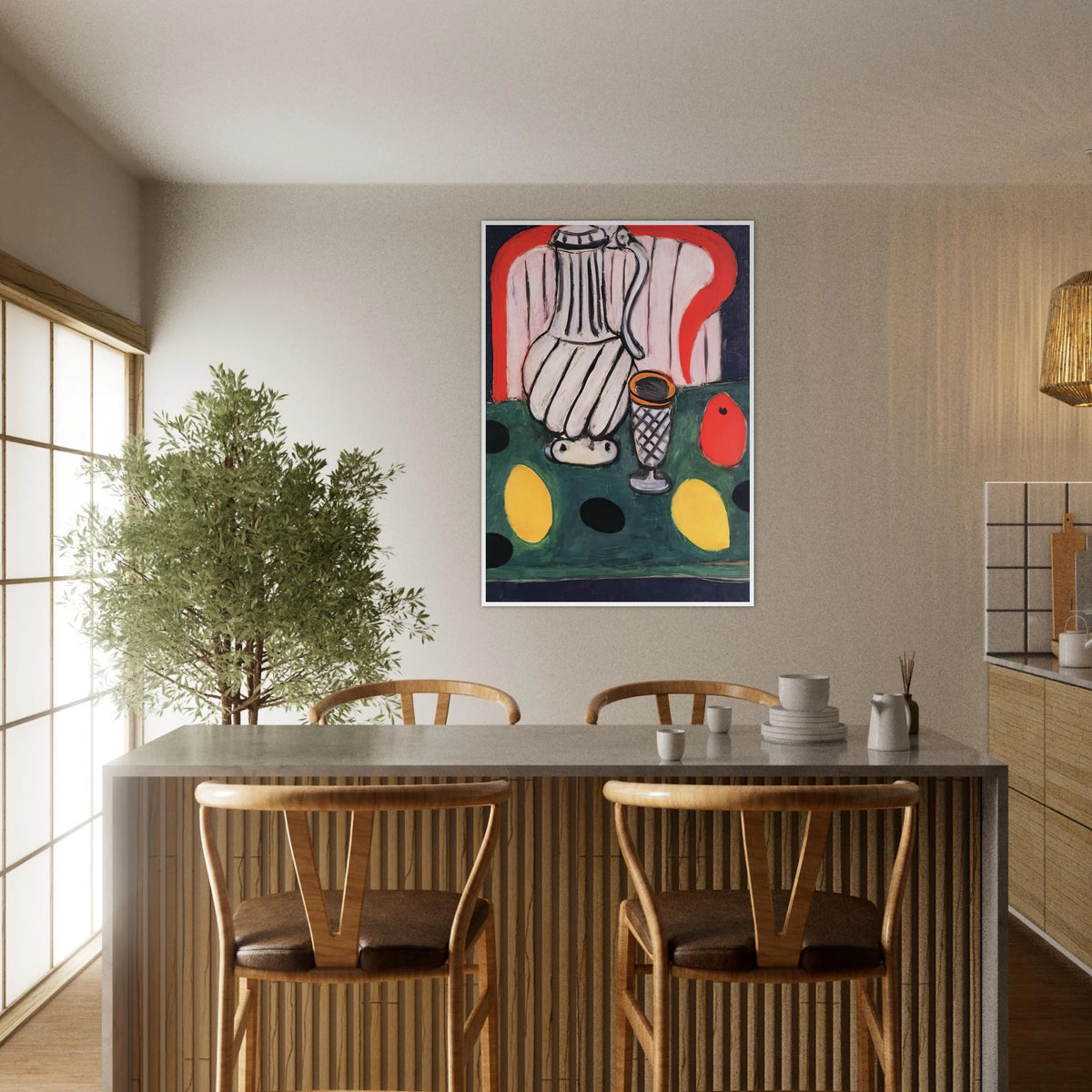 TIN PITCHER LEMON AND ARMCHAIR 1939 Framed Poster | Henri Matisse Framed Prints Wall Art | Henri Matisse Print