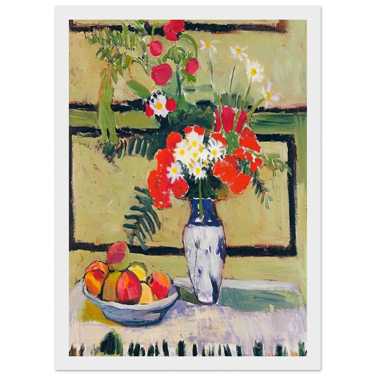 FLOWERS AND FRUIT 1909 Framed Poster | Henri Matisse Framed Prints Wall Art | Henri Matisse Print