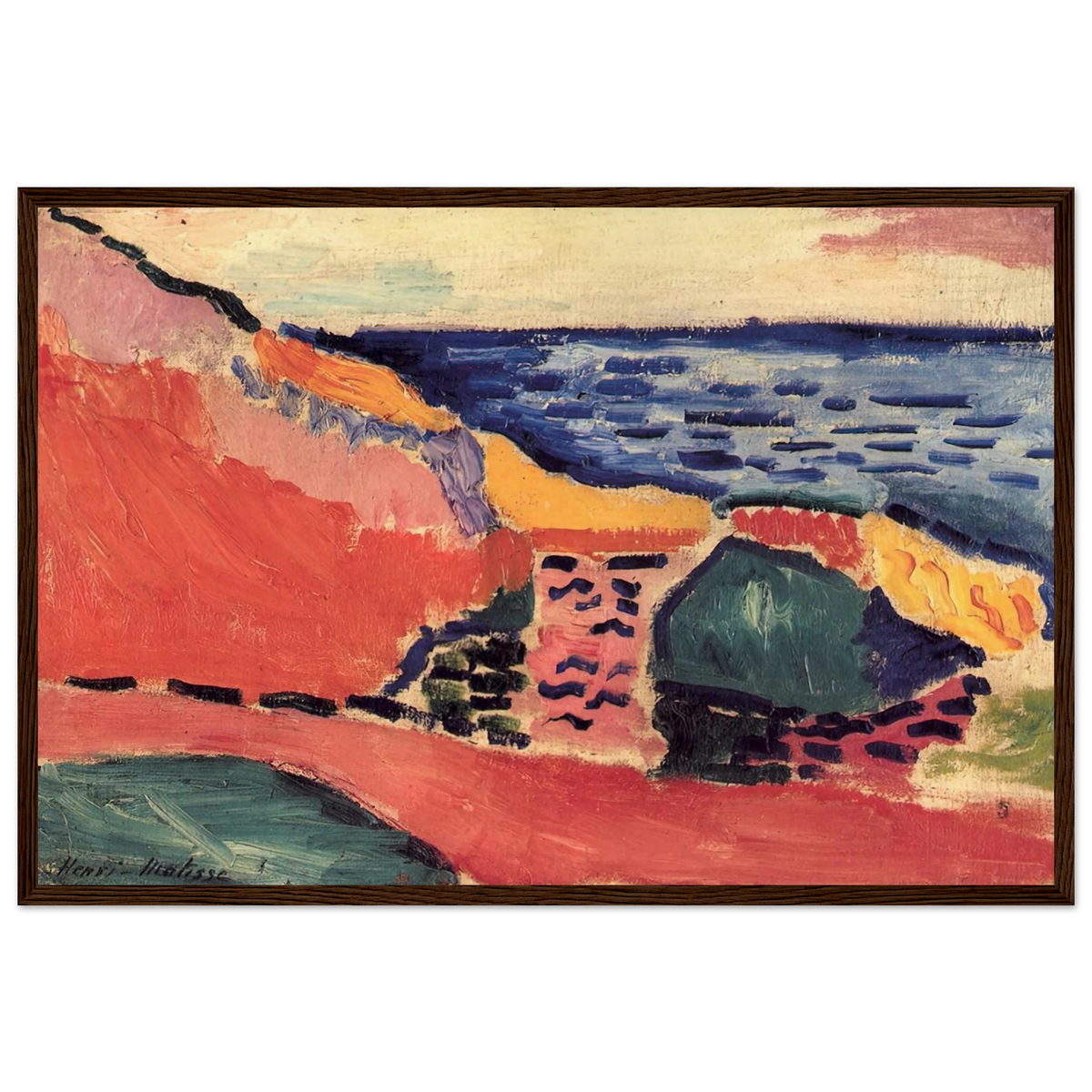 LA MOULADE COLLIOURE IN THE SUMMER 1905 Framed Poster | Henri Matisse Framed Prints Wall Art | Henri Matisse Print
