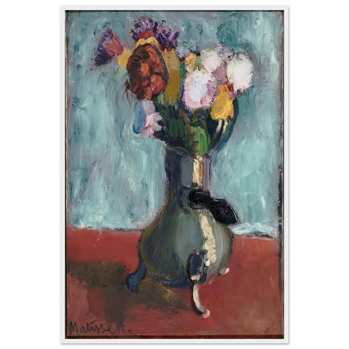 BOUQUET OF FLOWERS IN CHOCOLATE 1902 Framed Poster | Henri Matisse Framed Prints Wall Art | Henri Matisse Print