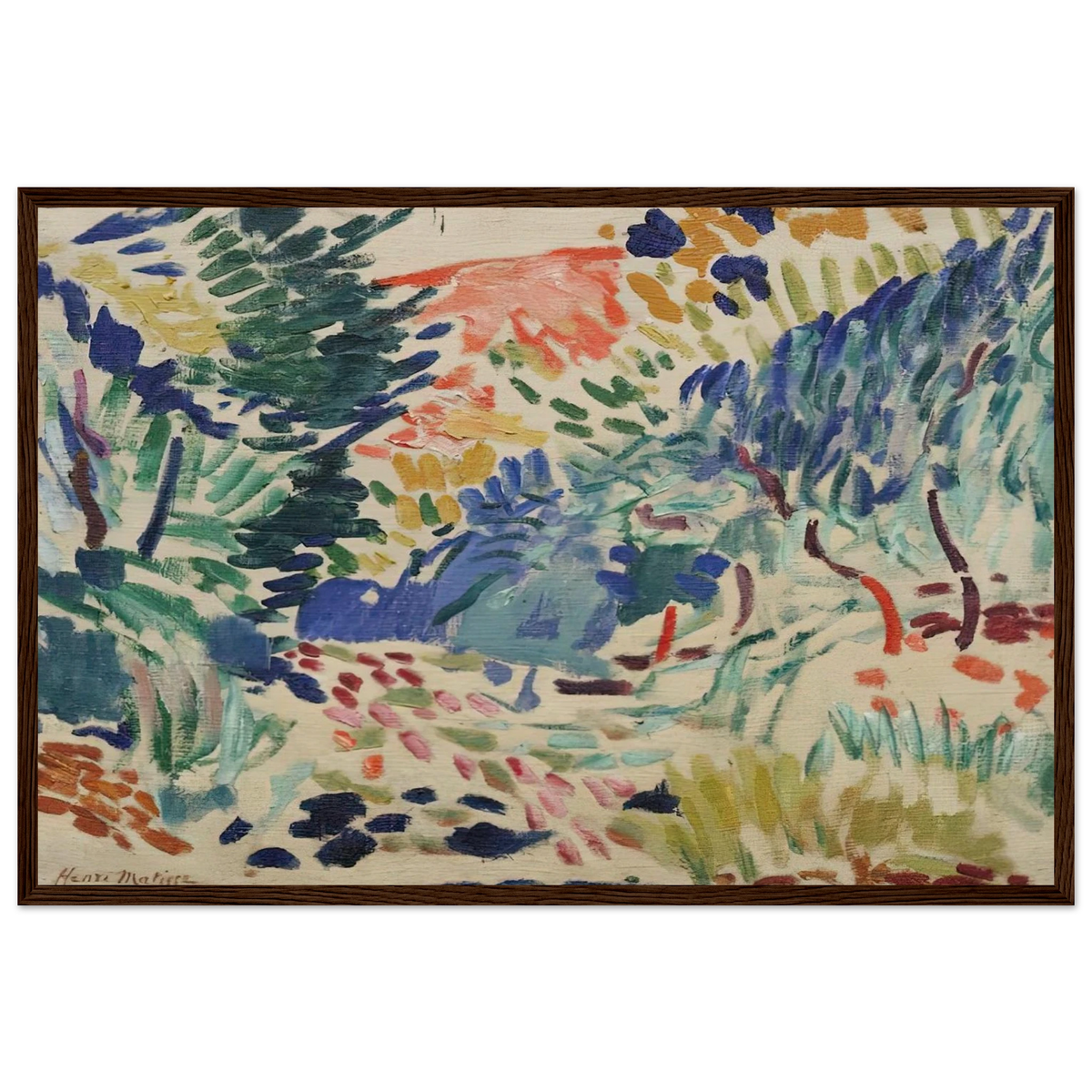 LANDSCAPE AT COLLIOURE 1905 Framed Poster | Henri Matisse Framed Prints Wall Art | Henri Matisse Print