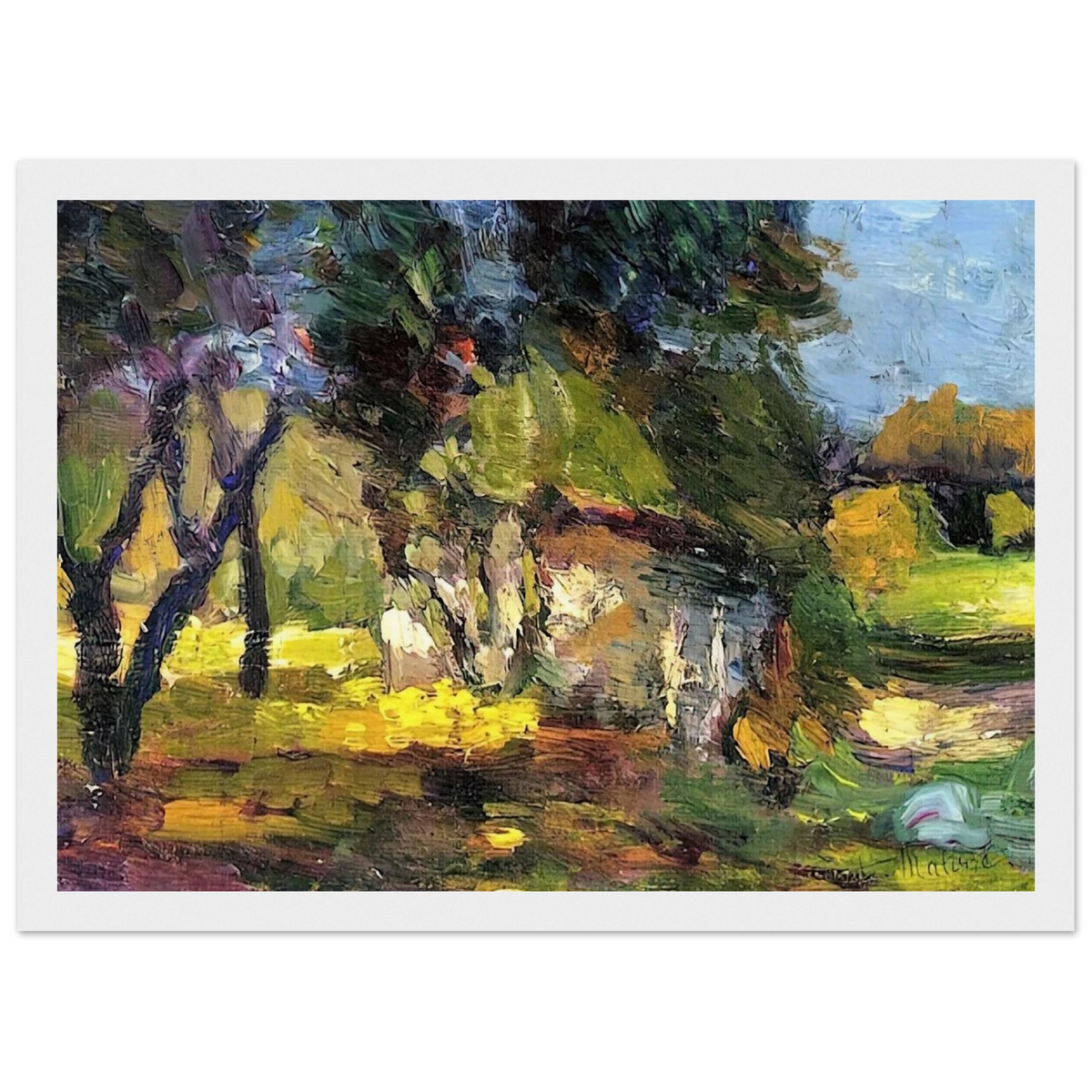 LANDSCAPE CORSICA 1898 Framed Poster | Henri Matisse Framed Prints Wall Art | Henri Matisse Print