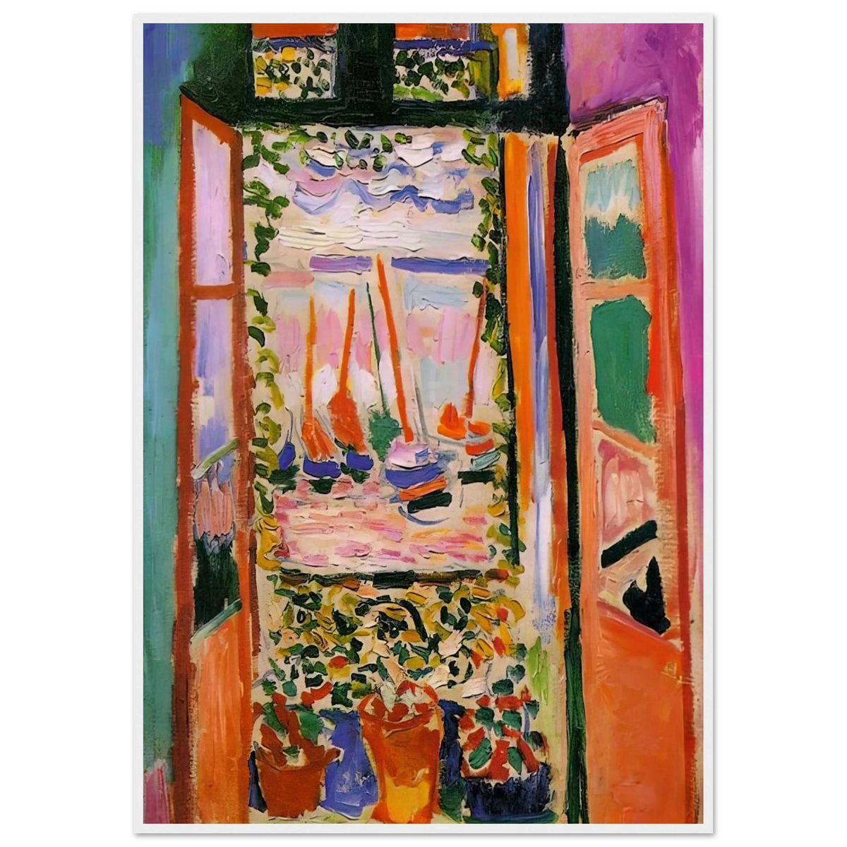 OPEN WINDOW COLLIOURE 1905 Framed Poster | Henri Matisse Framed Prints Wall Art | Henri Matisse Print
