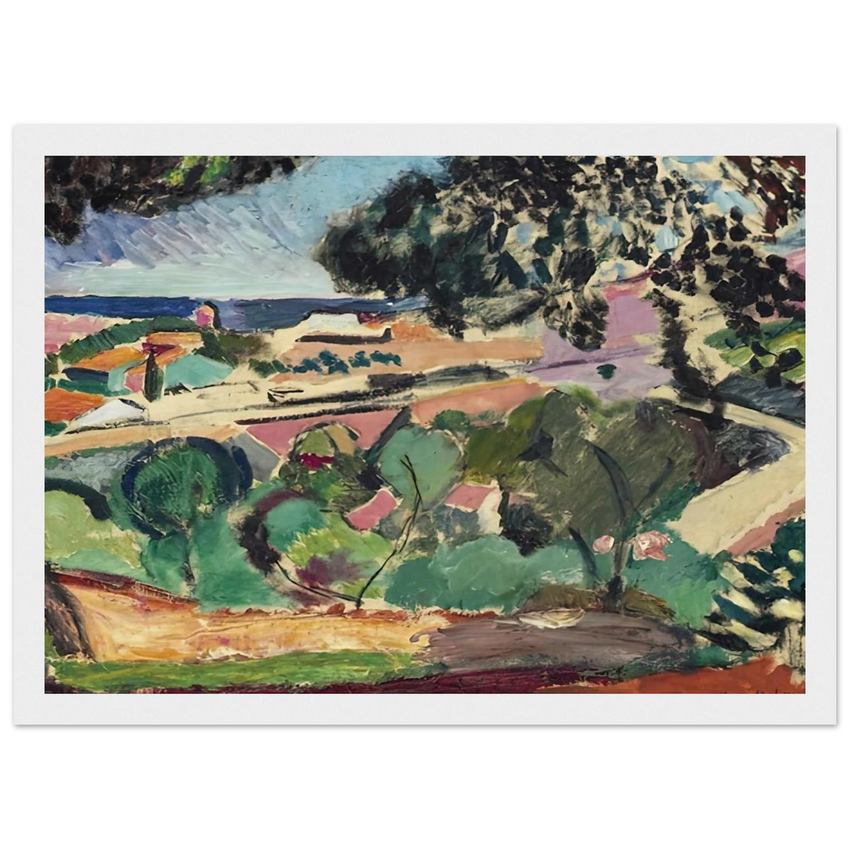PAYSAGE DE COLLIOURE 1907 Framed Poster | Henri Matisse Framed Prints Wall Art | Henri Matisse Print