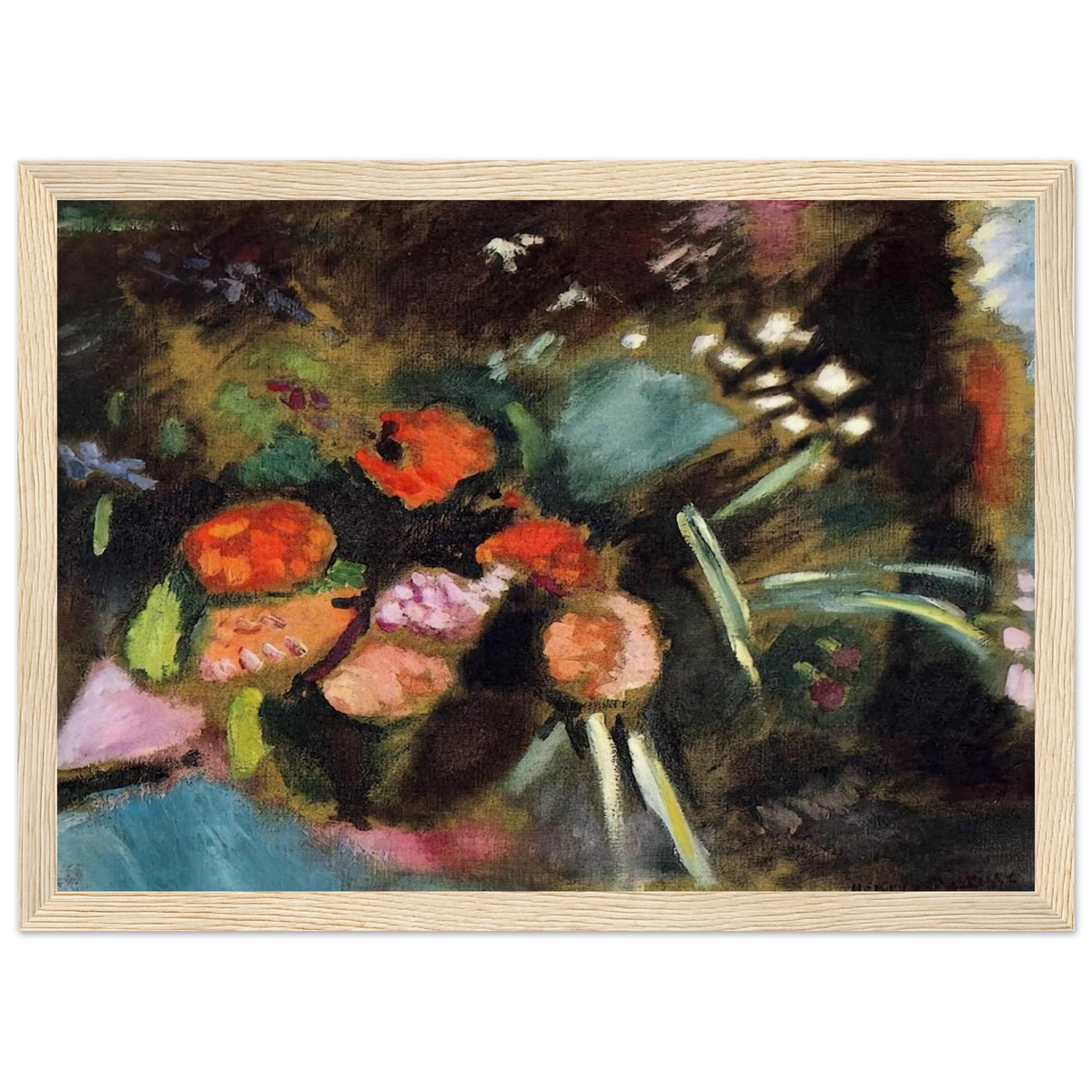 FLOWERS 1906 Framed Poster | Henri Matisse Framed Prints Wall Art | Henri Matisse Print