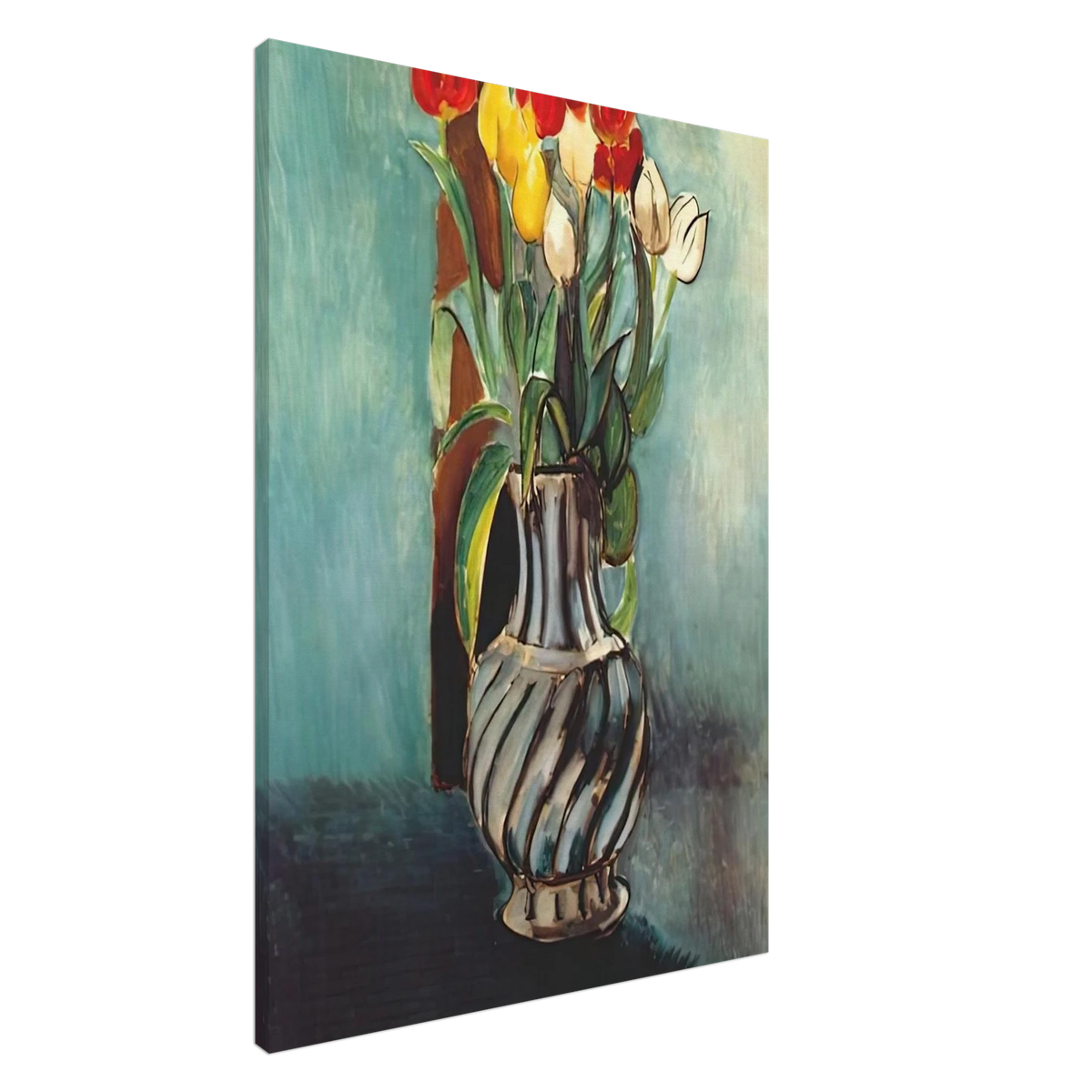 ME MYSELF STENDHAL VASE OF TULIPS 1914 Canvas | Henri Matisse Canvas | Henri Matisse Print