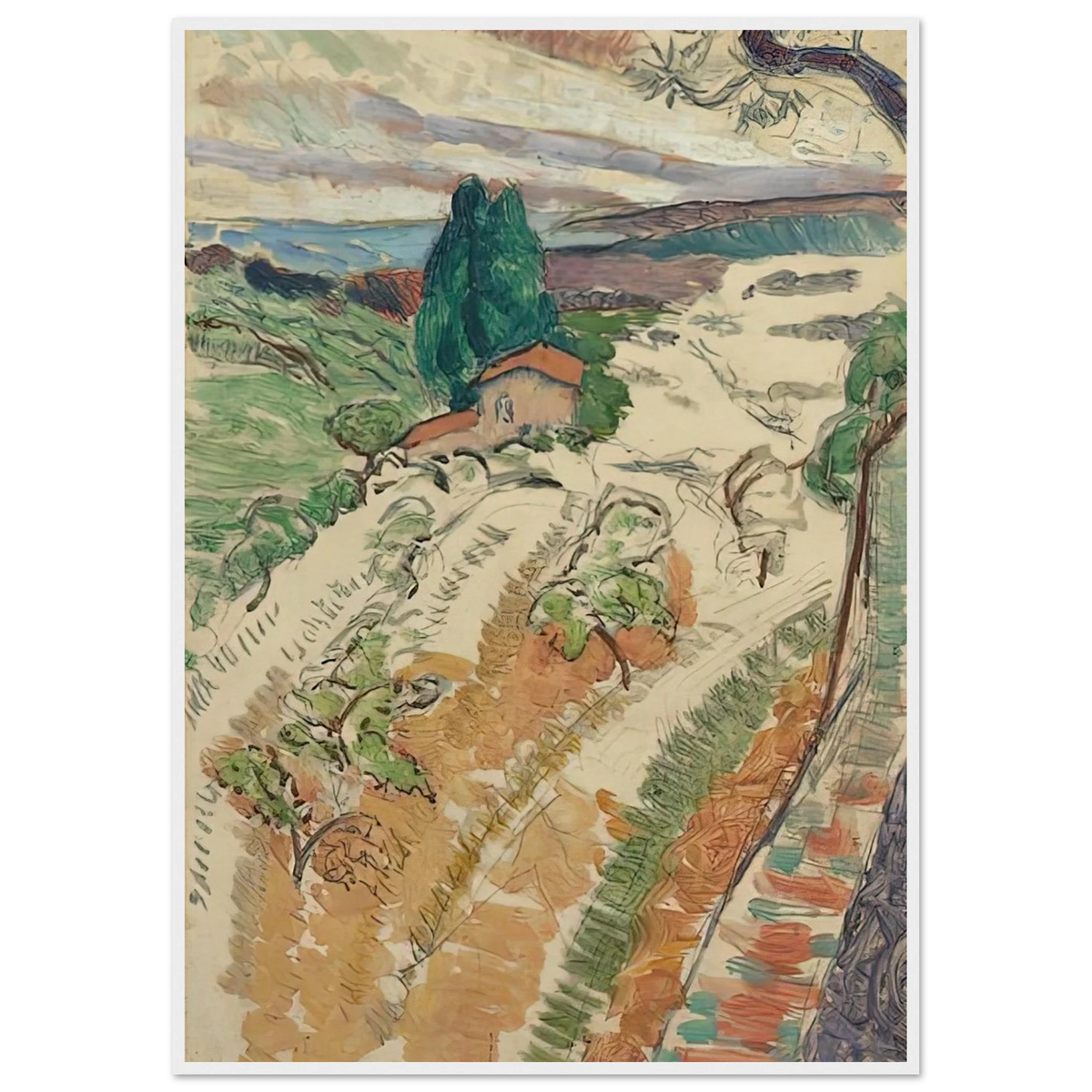 PAYSAGE ST TROPEZ 1904 Framed Poster | Henri Matisse Framed Prints Wall Art | Henri Matisse Print
