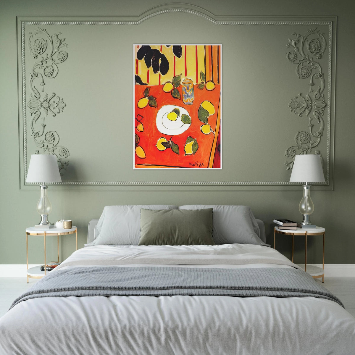 BLACK PHILODENDRON AND LEMONS 1943 Framed Poster | Henri Matisse Framed Prints Wall Art | Henri Matisse Print