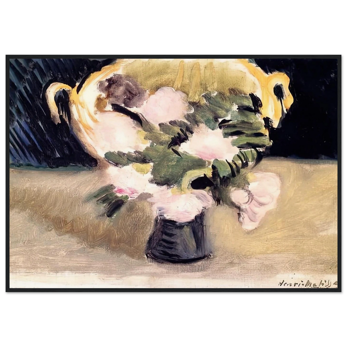 FLOWERS 1919 Framed Poster | Henri Matisse Framed Prints Wall Art | Henri Matisse Print