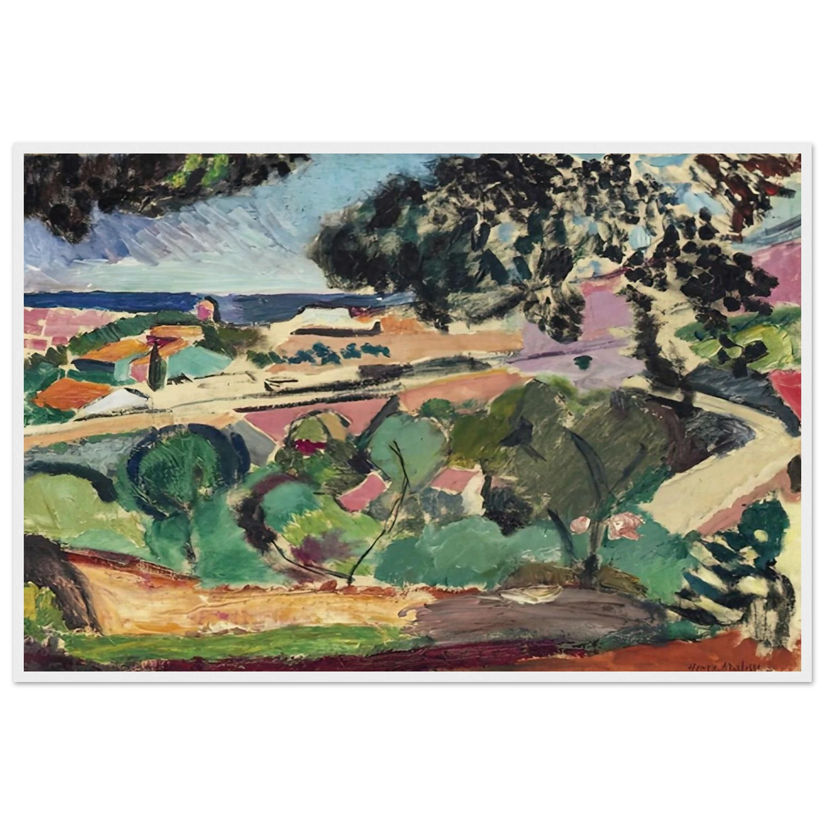 PAYSAGE DE COLLIOURE 1907 Framed Poster | Henri Matisse Framed Prints Wall Art | Henri Matisse Print