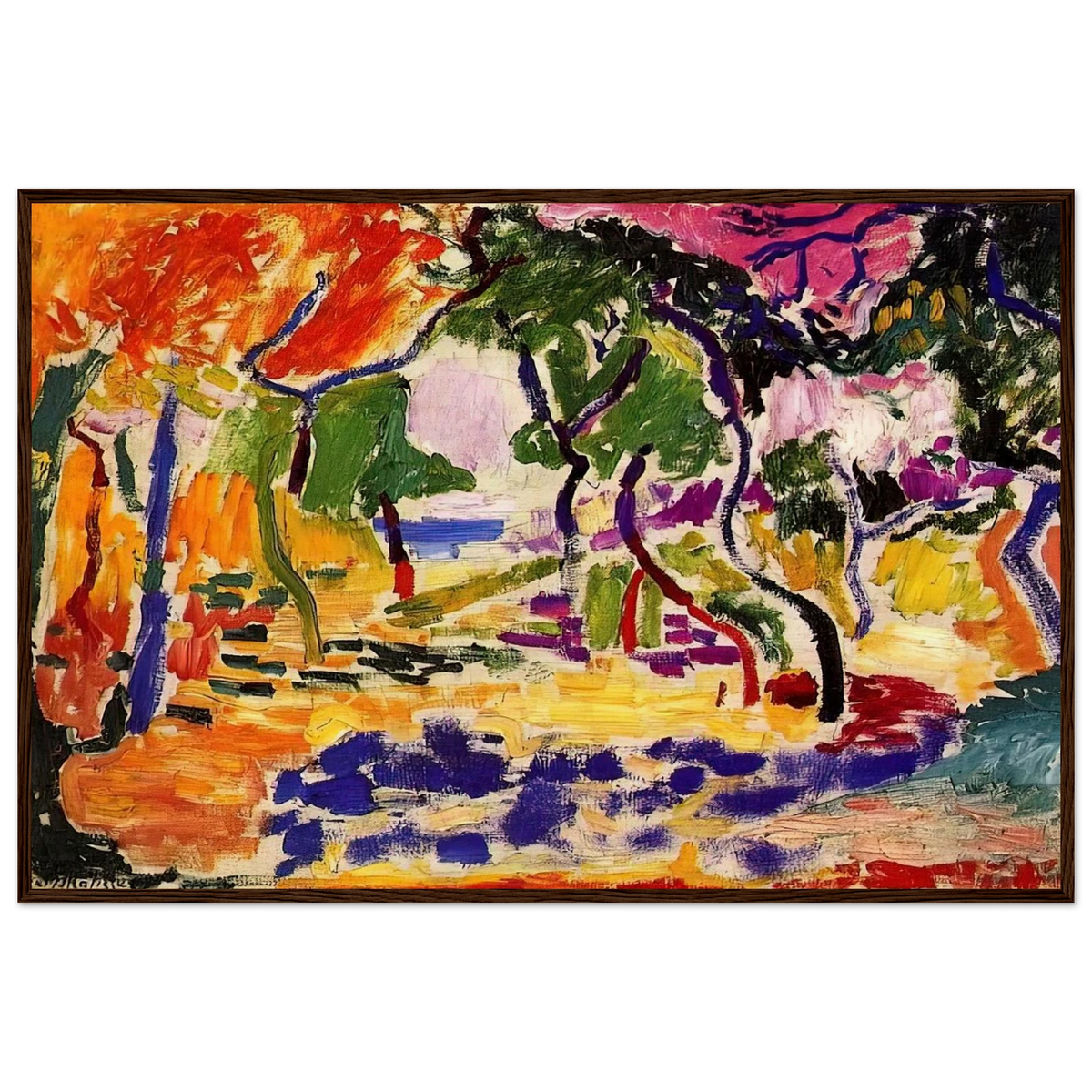 COUNTRYSIDE AT COLLIOURE 1905 Framed Poster | Henri Matisse Framed Prints Wall Art | Henri Matisse Print