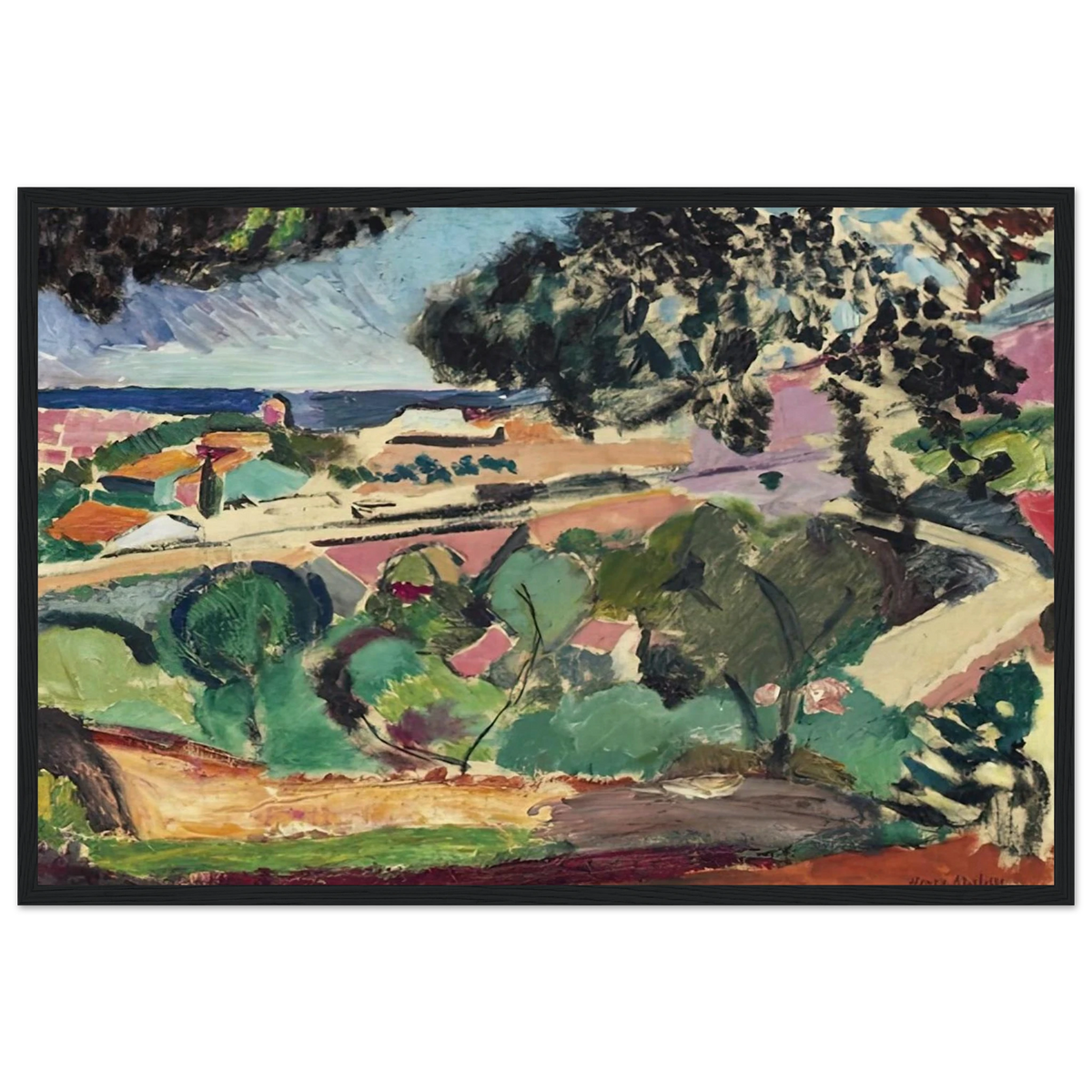 PAYSAGE DE COLLIOURE 1907 Framed Poster | Henri Matisse Framed Prints Wall Art | Henri Matisse Print