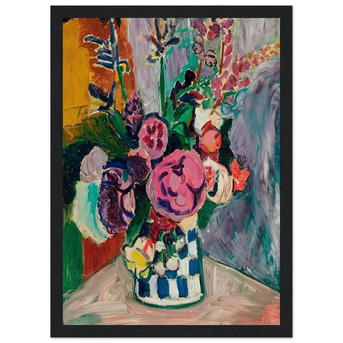LES PIVOINES 1907 Framed Poster | Henri Matisse Framed Prints Wall Art | Henri Matisse Print