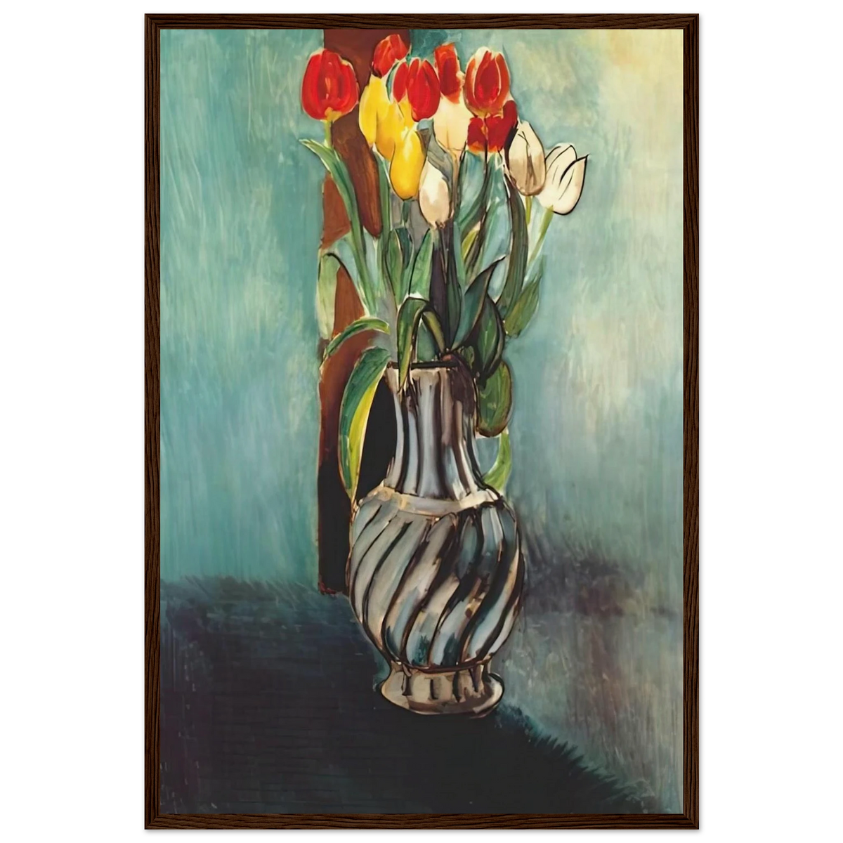 ME MYSELF STENDHAL VASE OF TULIPS 1914 Framed Poster | Henri Matisse Framed Prints Wall Art | Henri Matisse Print