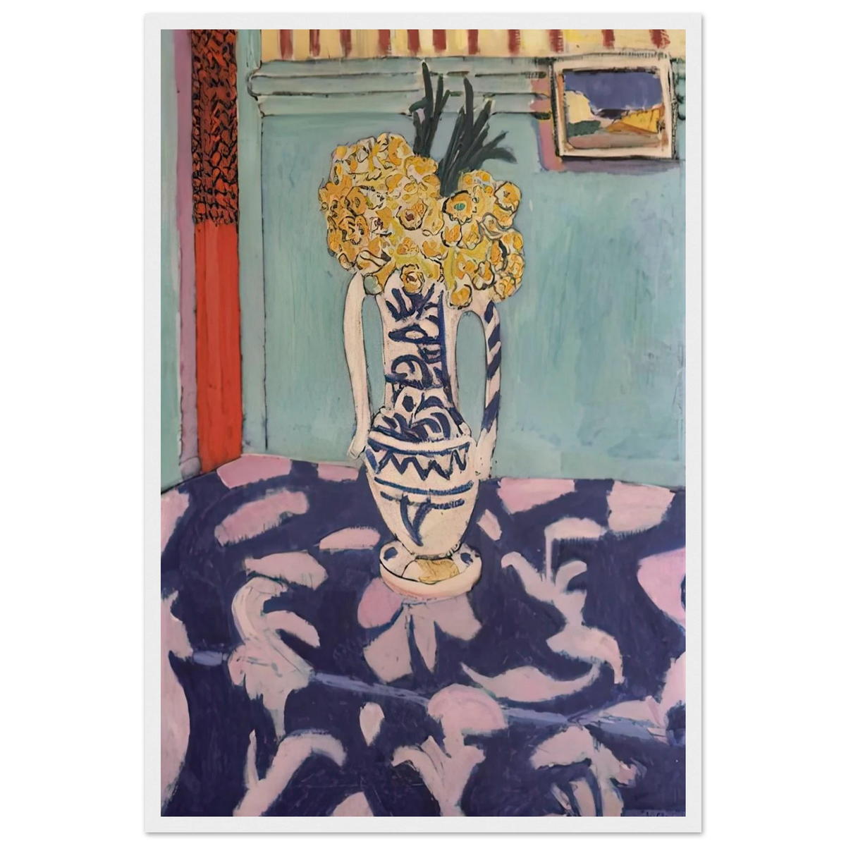 LES COUCOUS TAPIS BLEU ET ROSE 1911 Framed Poster | Henri Matisse Framed Prints Wall Art | Henri Matisse Print