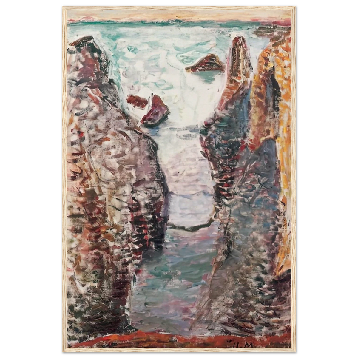 CIFFS BELLE ILE 1897 Framed Poster | Henri Matisse Framed Prints Wall Art | Henri Matisse Print