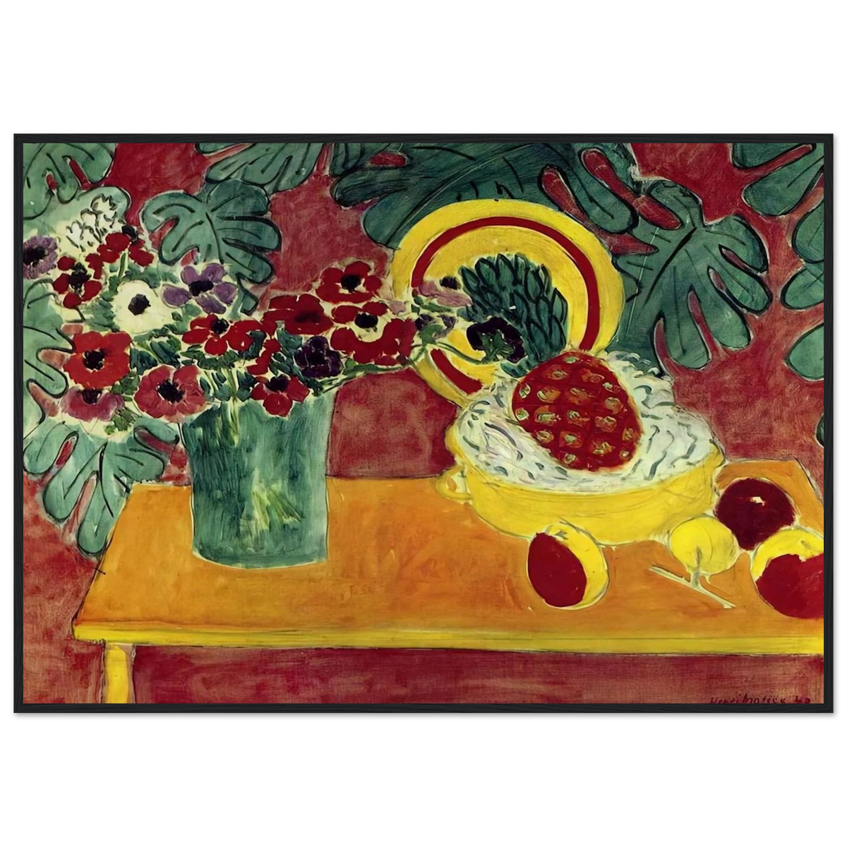 PINEAPPLE AND ANEMONES 1940 Framed Poster | Henri Matisse Framed Prints Wall Art | Henri Matisse Print