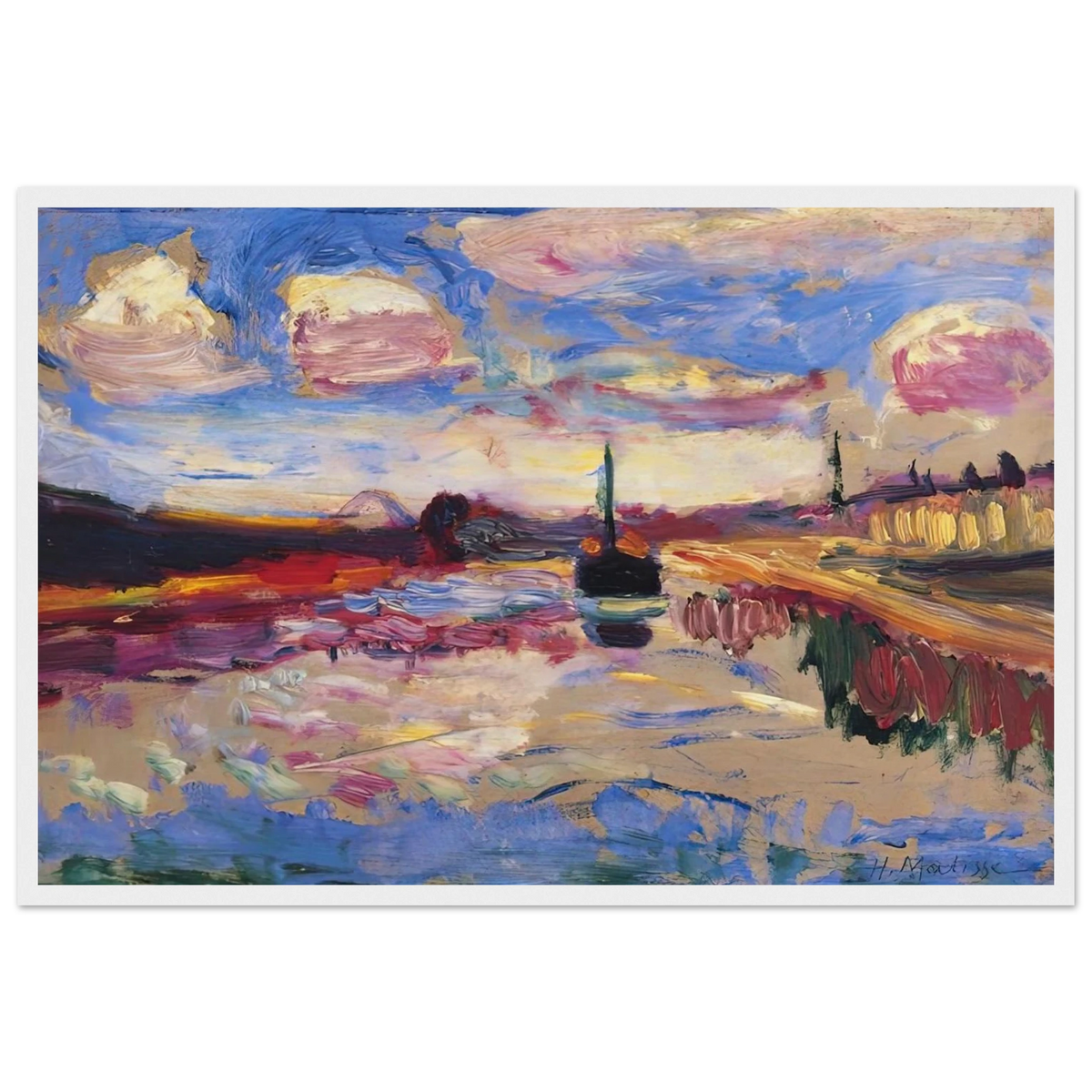 CANAL DU MIDI 1899 Framed Poster | Henri Matisse Framed Prints Wall Art | Henri Matisse Print